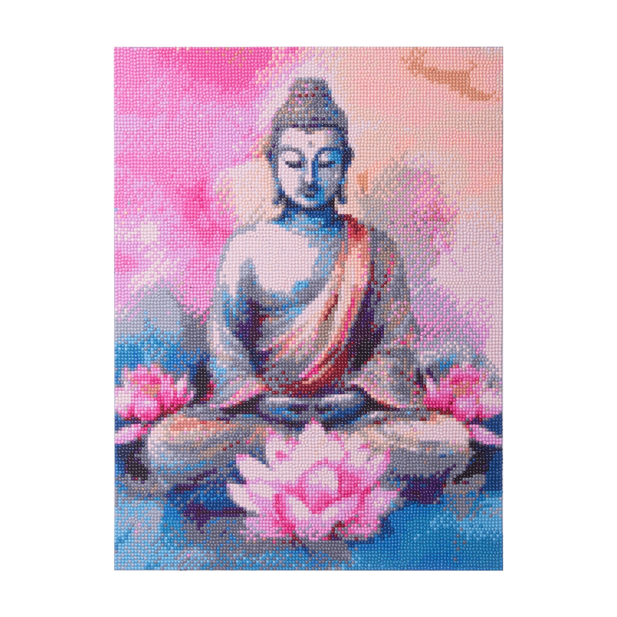 (40 x 50 cm) - 5D Diamond Painting - Enchanted Buddha + Matching Frame Combo