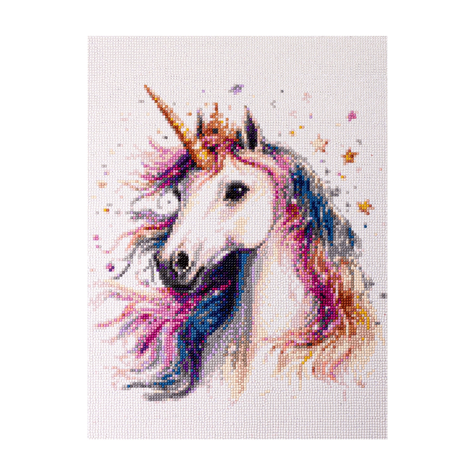 (40 x 50 cm) - 5D Diamond Painting - Sparkle Unicorn Yellow + Matching Frame Combo