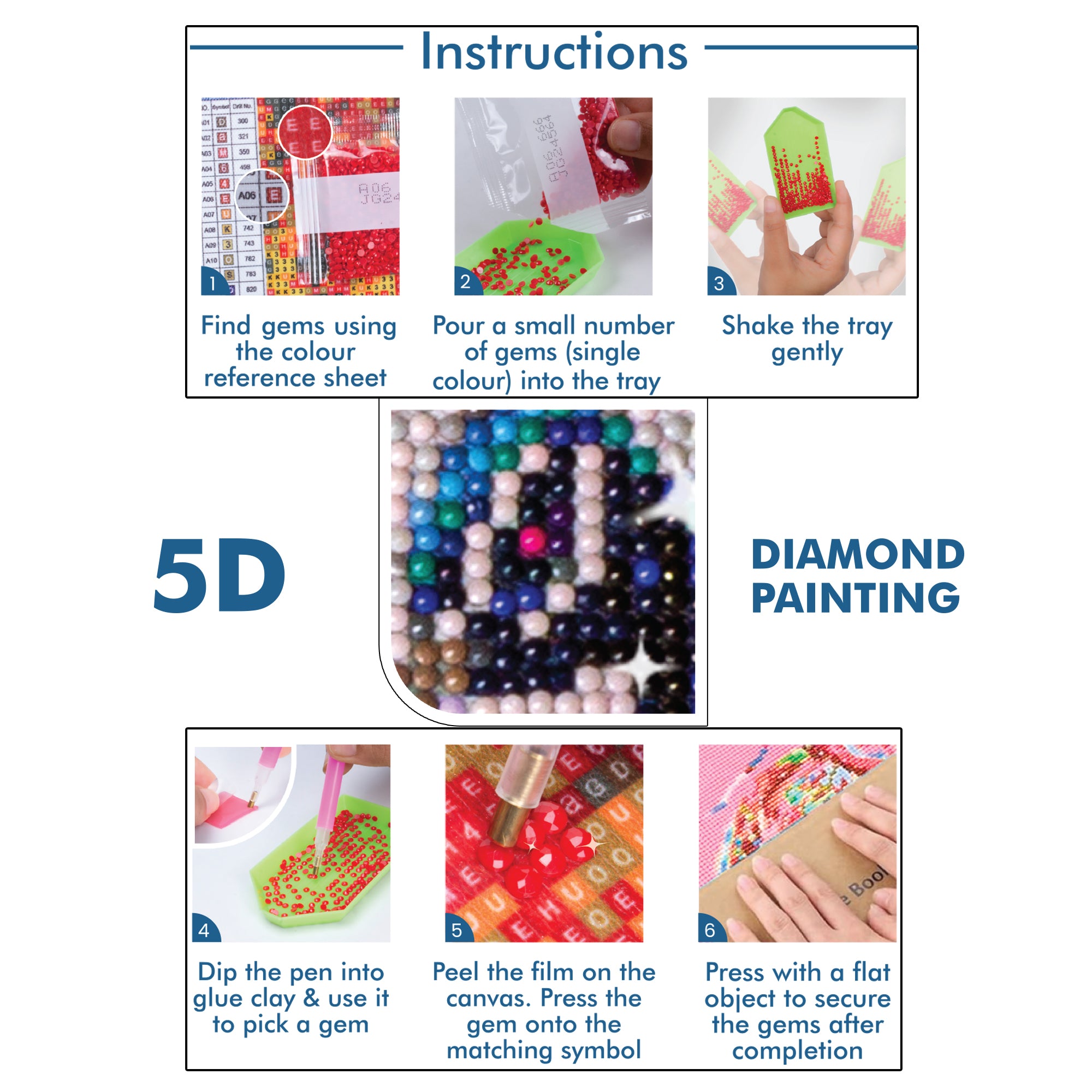 (40 x 50 cm) - 5D Diamond Painting - Peacock Grace + Matching Frame Combo