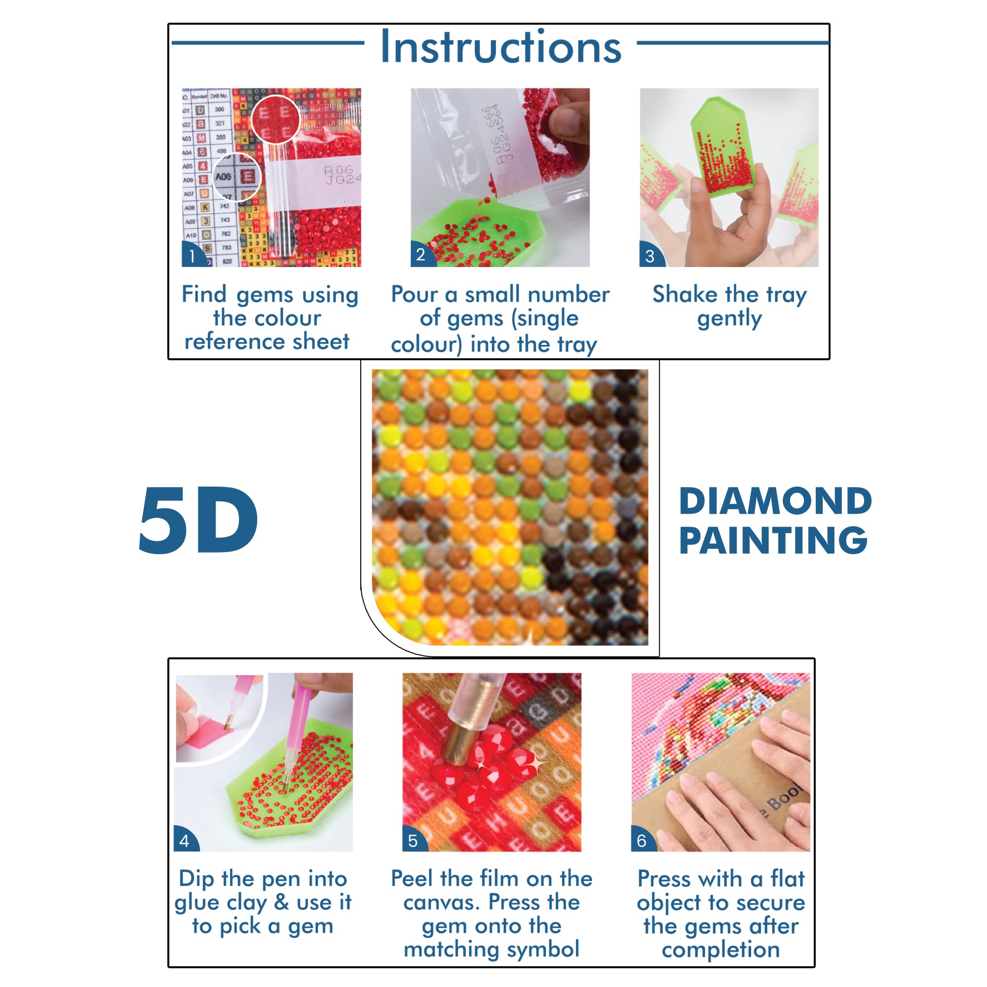 (40 x 50 cm) - 5D Diamond Painting - Enchanted Forest + Matching Frame Combo