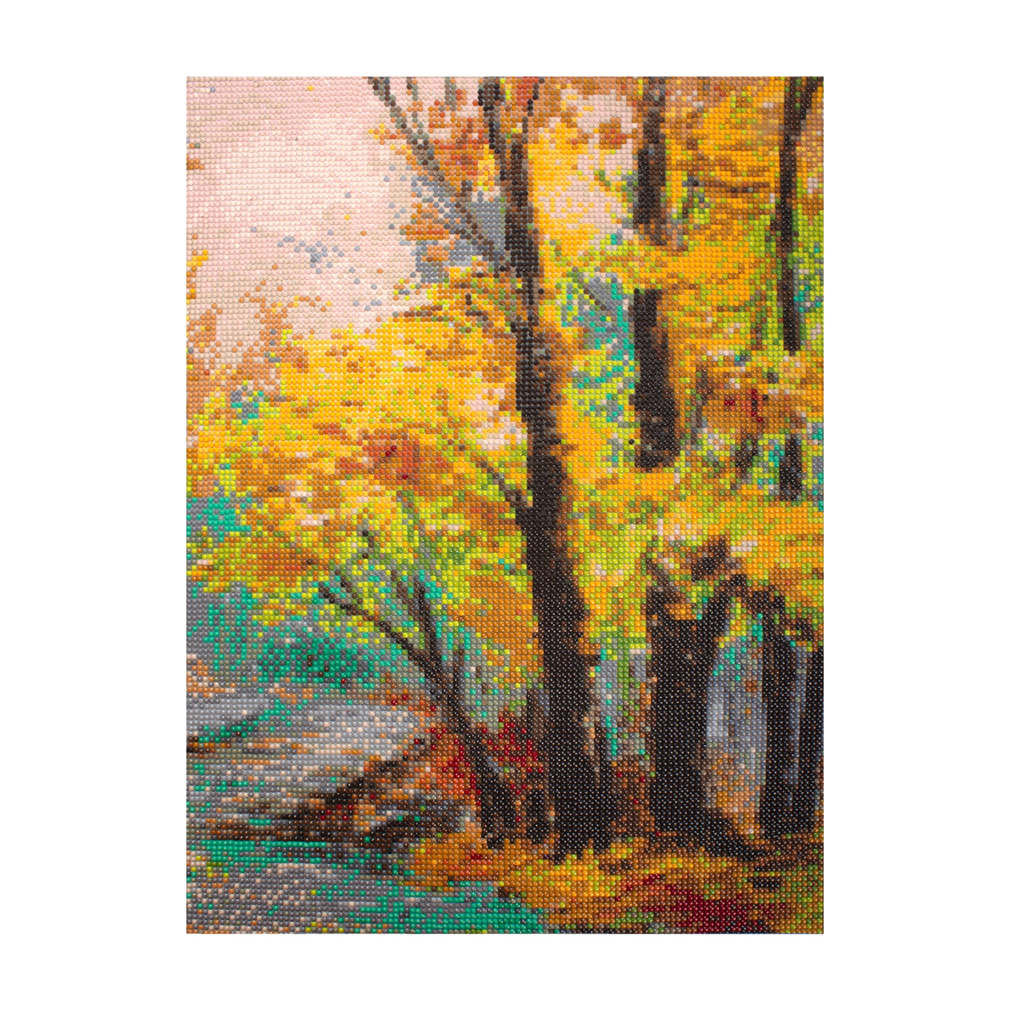 (40 x 50 cm) - 5D Diamond Painting - Enchanted Forest + Matching Frame Combo