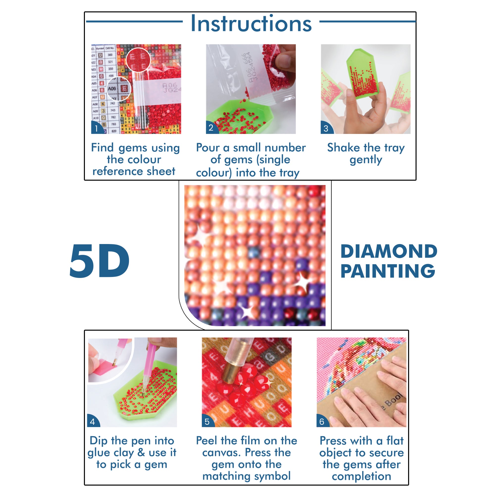 (40 x 50 cm) - 5D Diamond Painting - Starry Sky + Matching Frame Combo