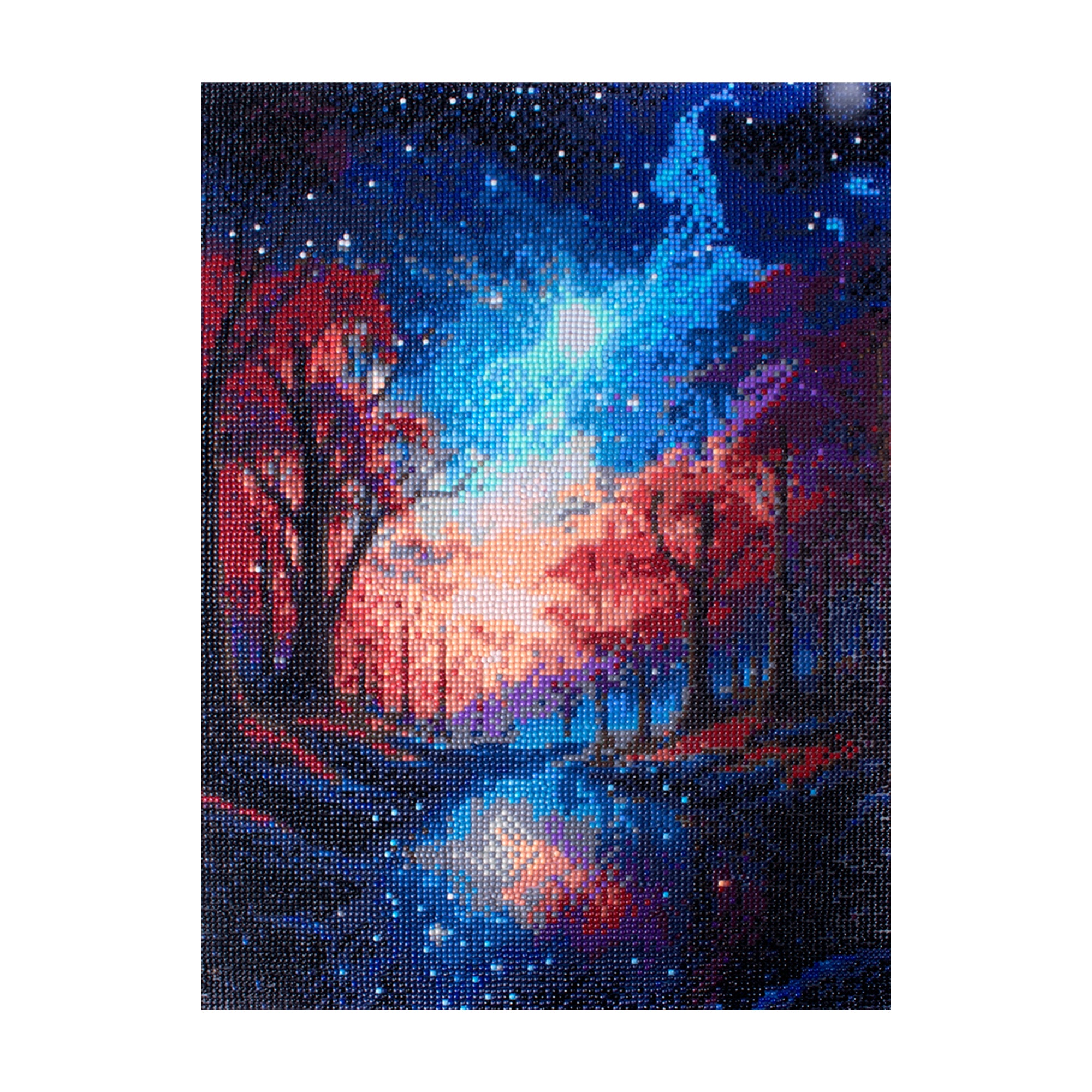 (40 x 50 cm) - 5D Diamond Painting - Starry Sky + Matching Frame Combo