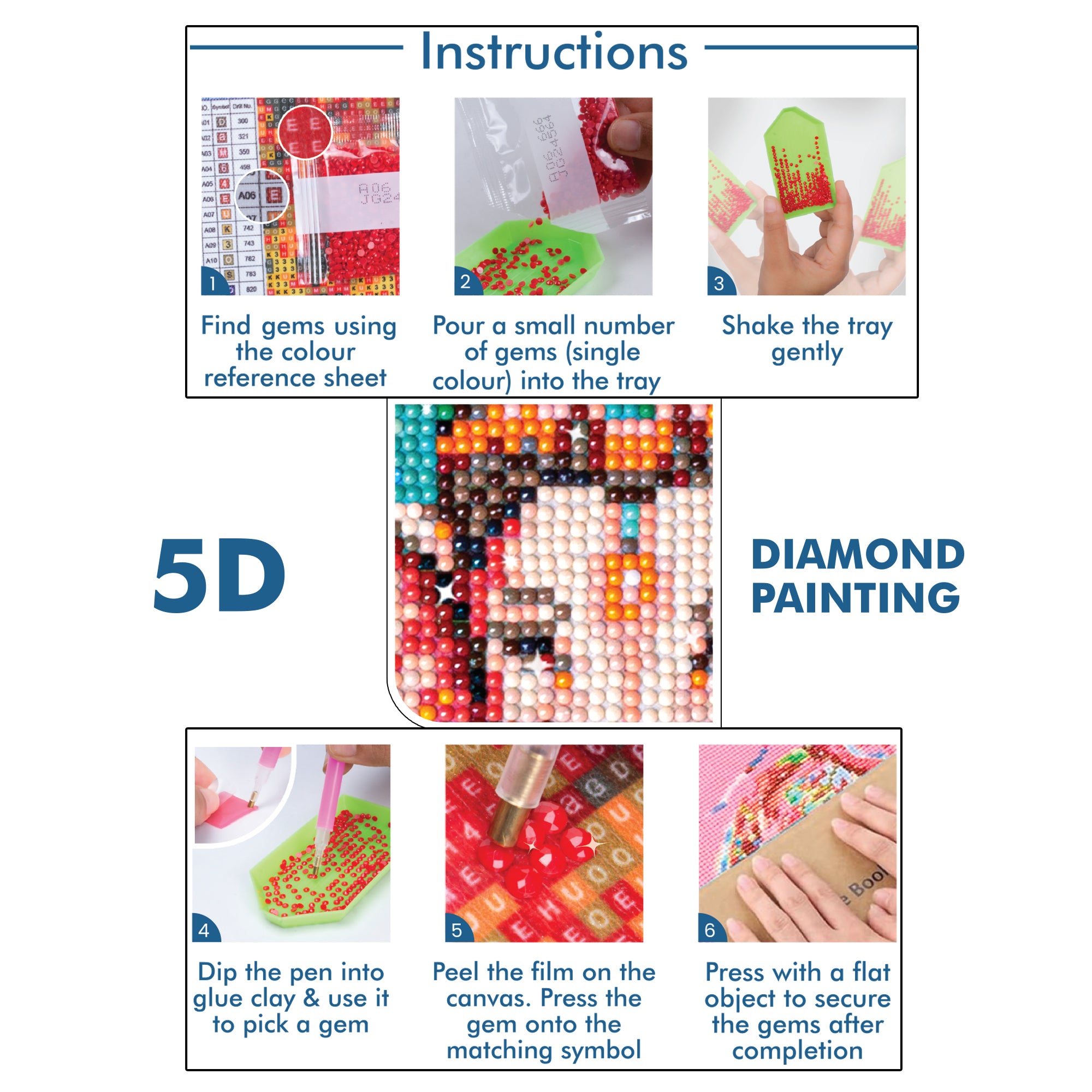 (30 X 30 cm) - 5D Diamond Painting - Shree Ganesha + Matching Frame Combo