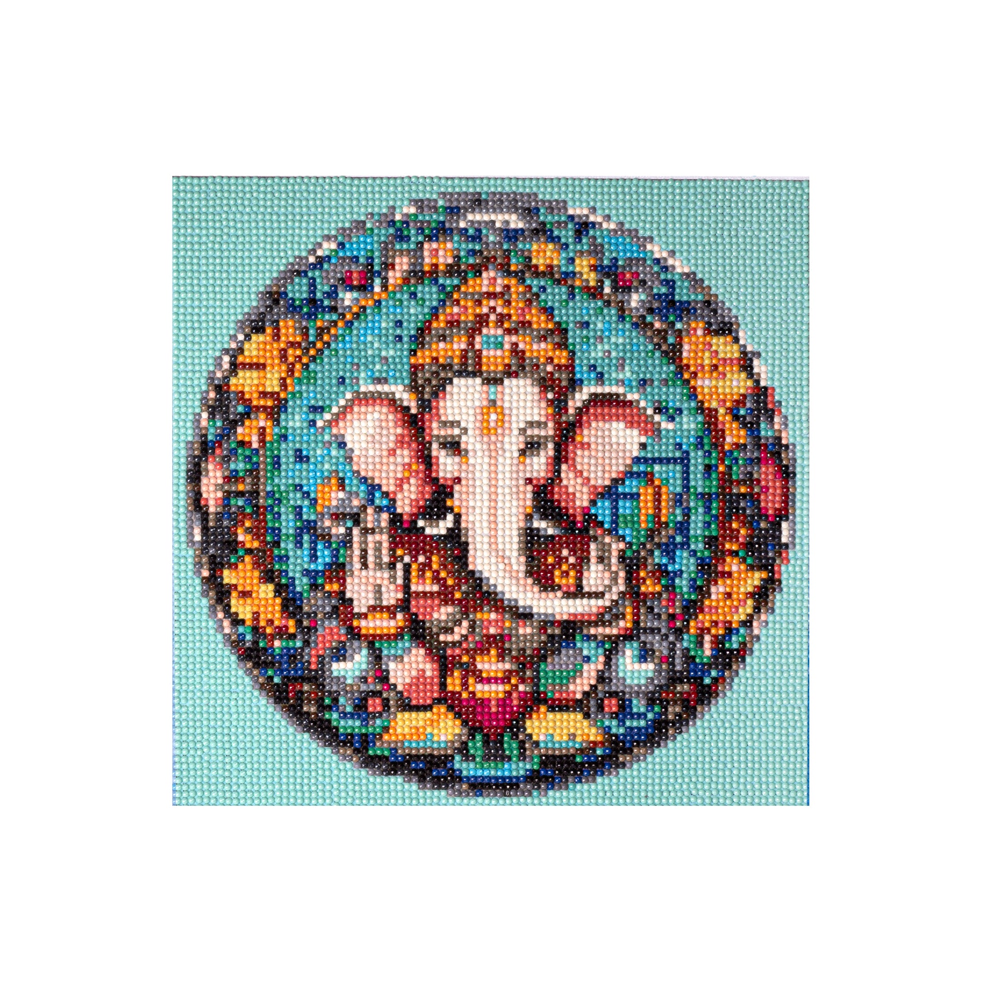 (30 X 30 cm) - 5D Diamond Painting - Shree Ganesha + Matching Frame Combo