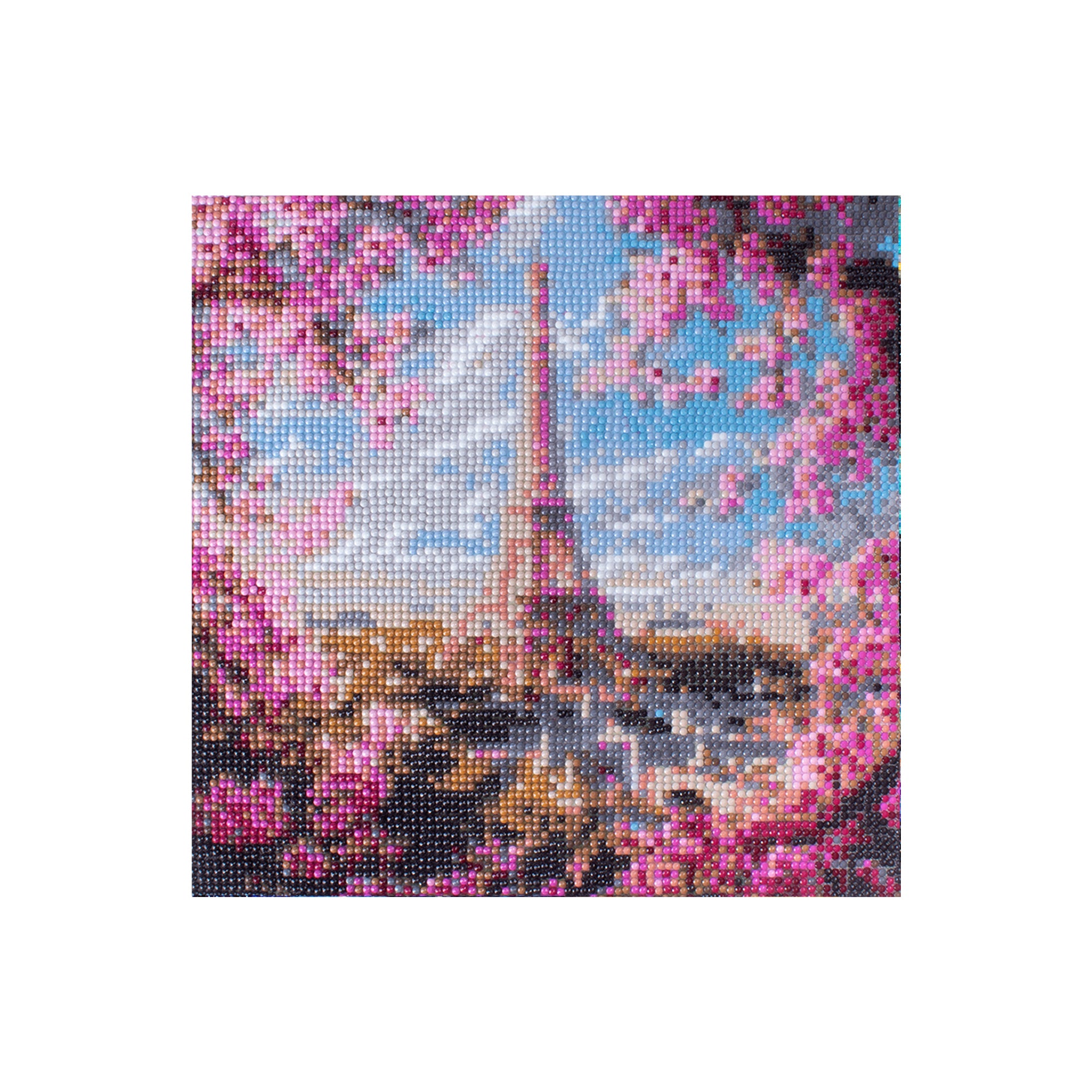 (30 X 30 cm) - 5D Diamond Painting - Blossoms in Paris + Matching Frame Combo