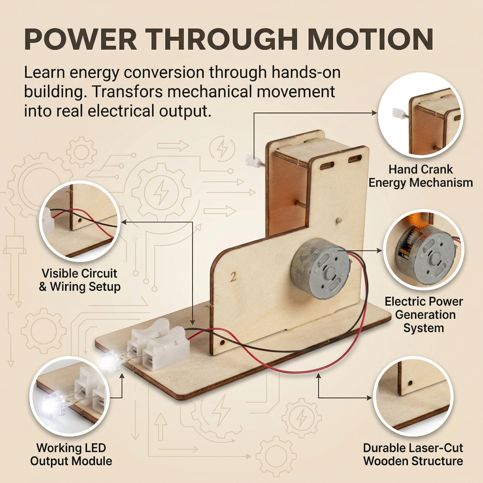 DIY Build Your Own Hand-cranked Generator