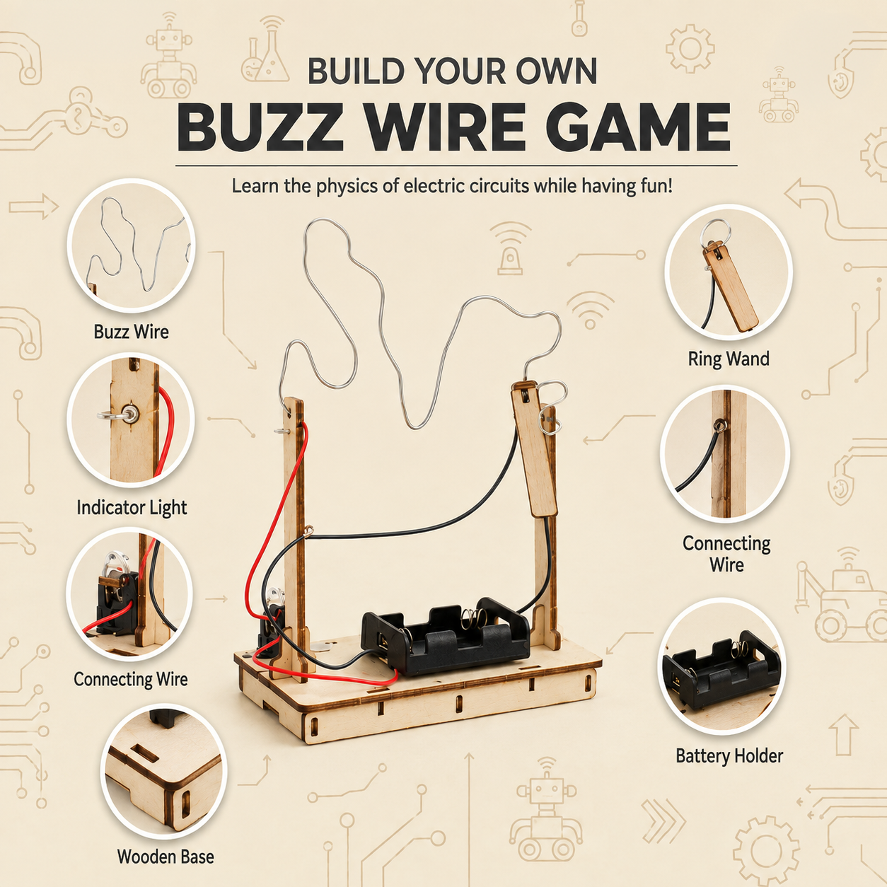 DIY Build Your Own Cross fire (Buzz Wire Game)