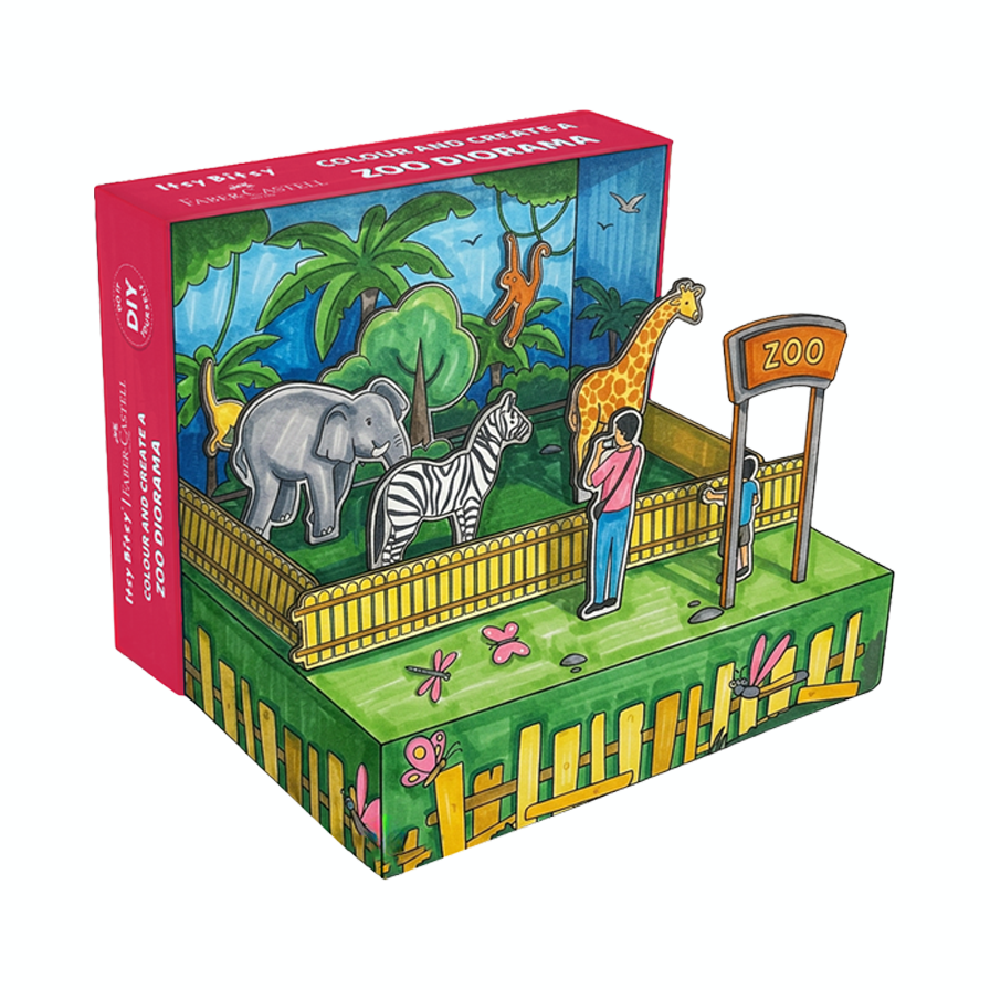 DIY Colour & Create 3D Zoo Adventure (Diorama)