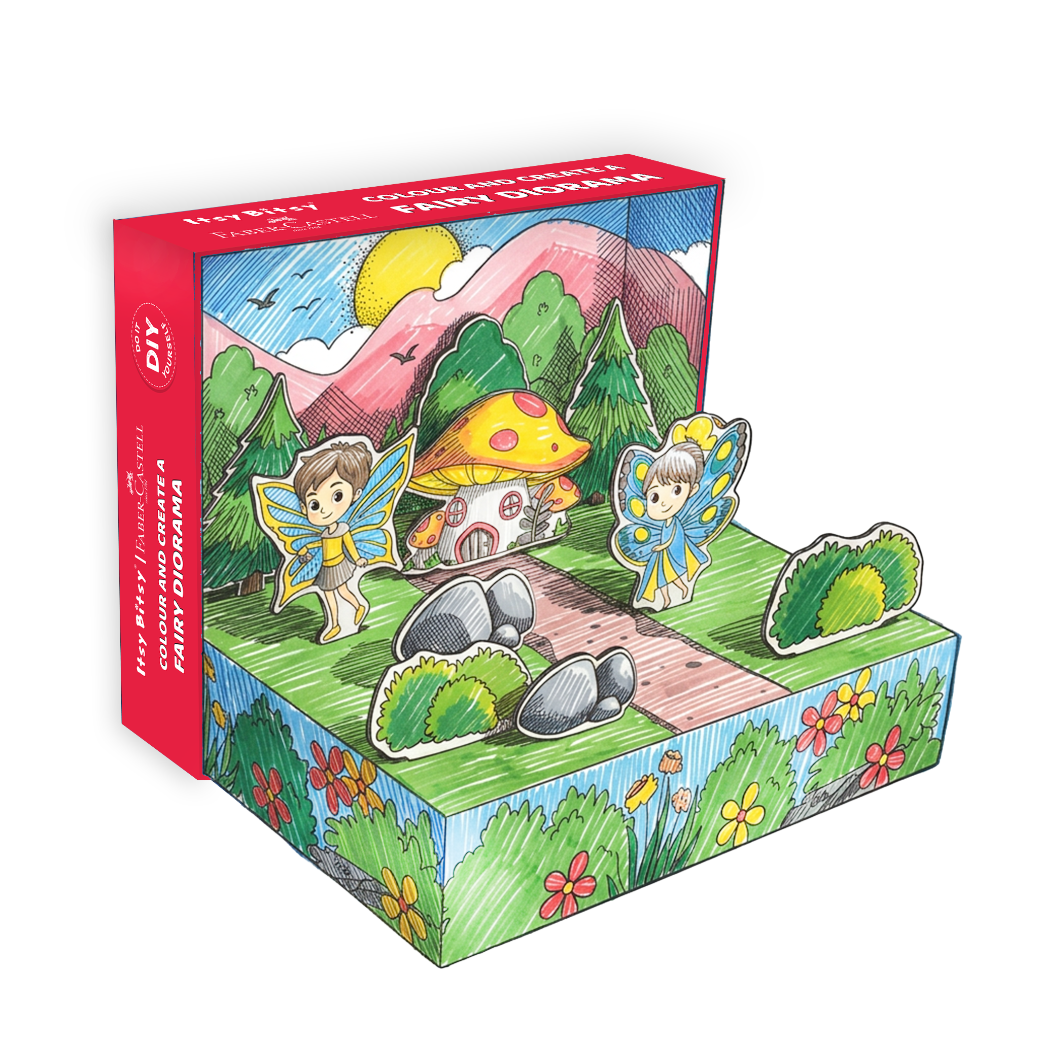 DIY Colour & Create 3D Fairy garden (Diorama)