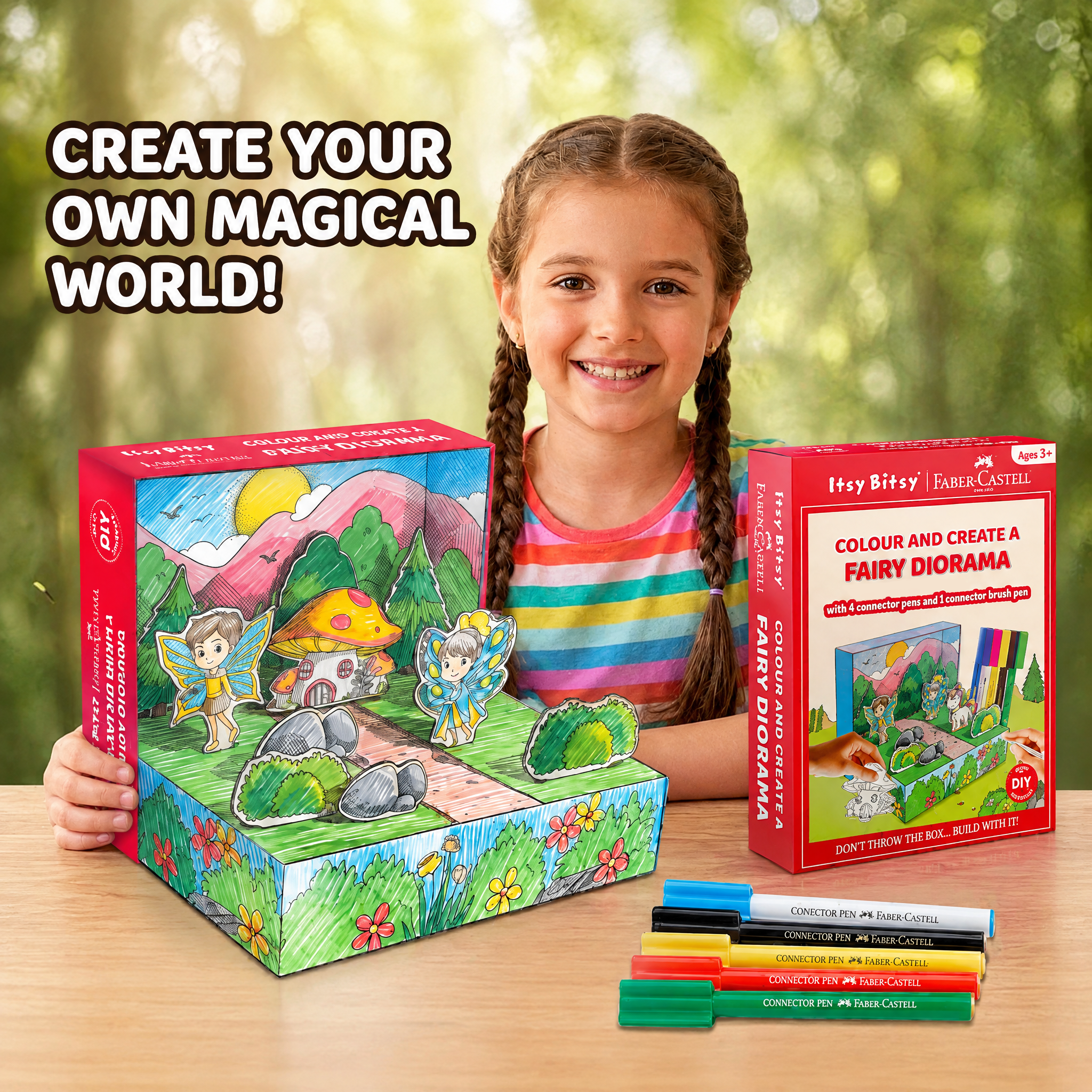 DIY Colour & Create 3D Fairy garden (Diorama)