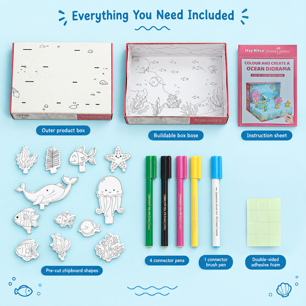 DIY Colour & Create 3D Ocean World (Diorama)