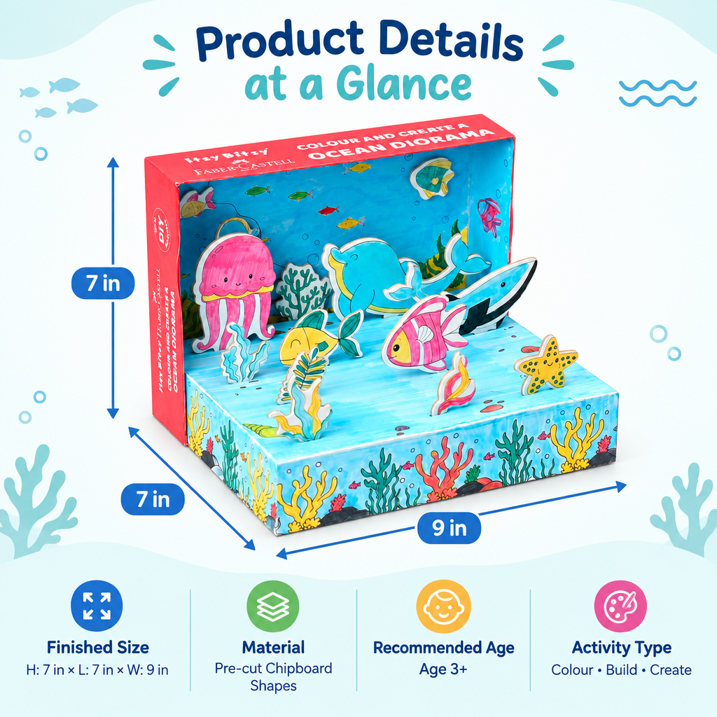 DIY Colour & Create 3D Ocean World (Diorama)