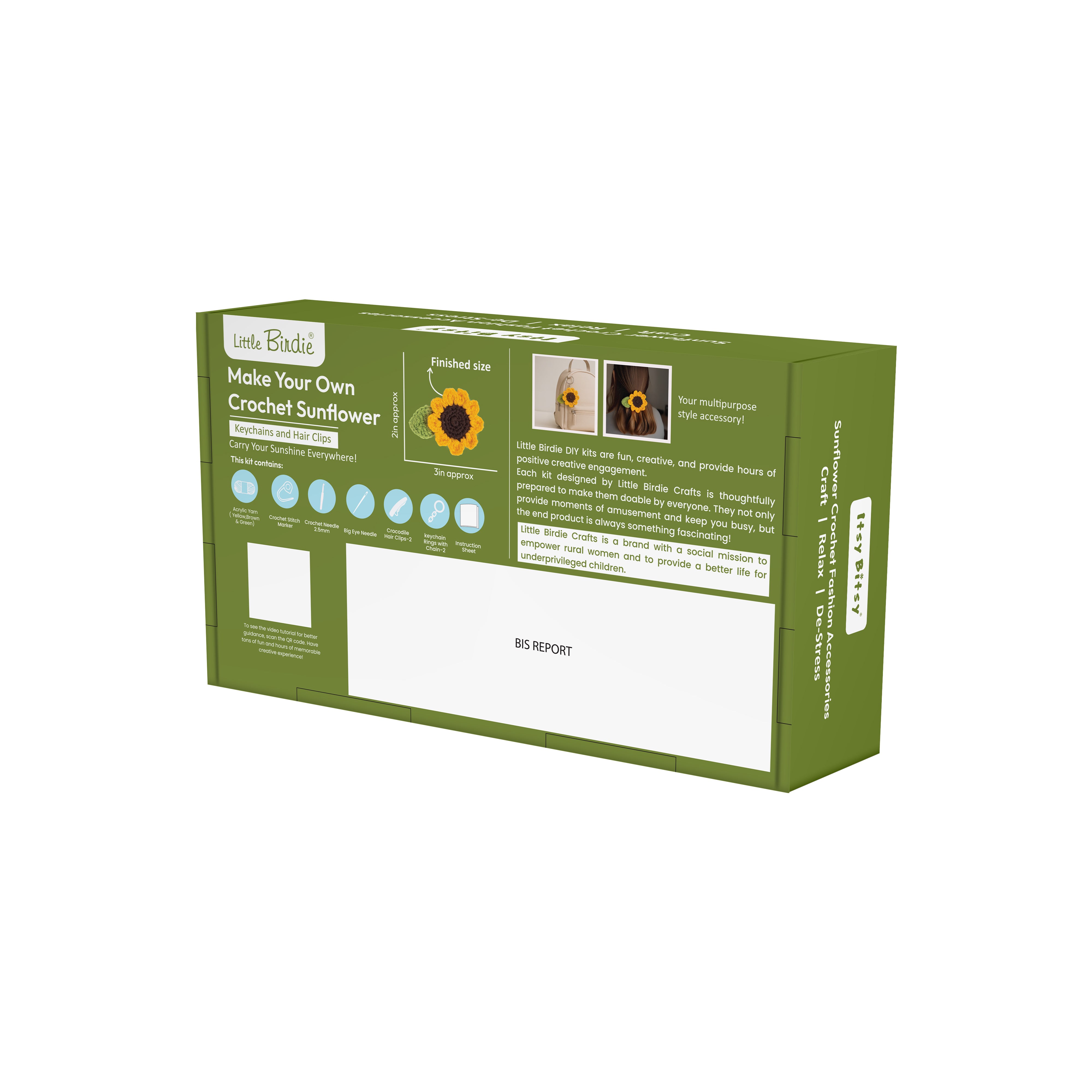 DIY Sunflower Crochet Fashion Accessories Makes 4 Box