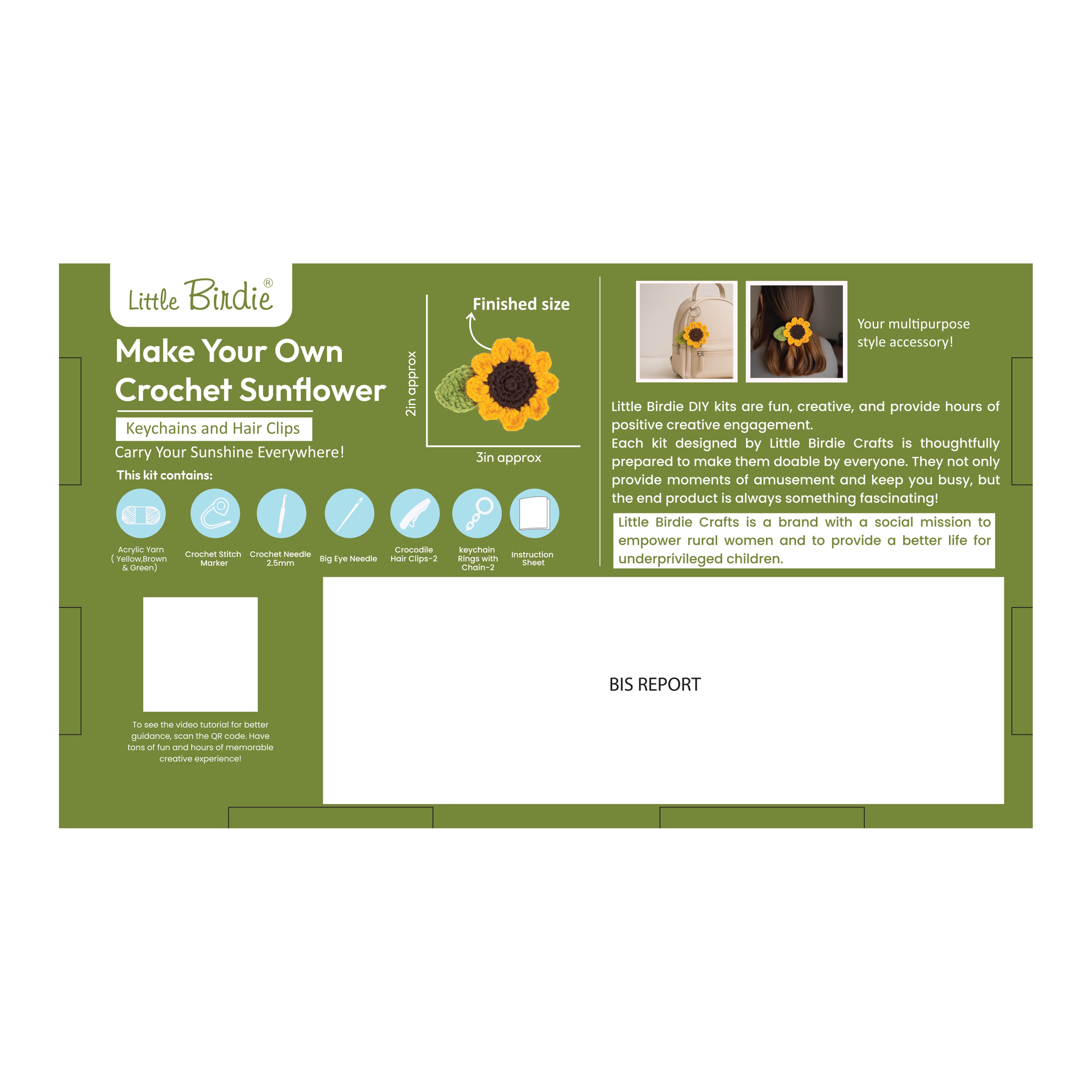 DIY Sunflower Crochet Fashion Accessories Makes 4 Box