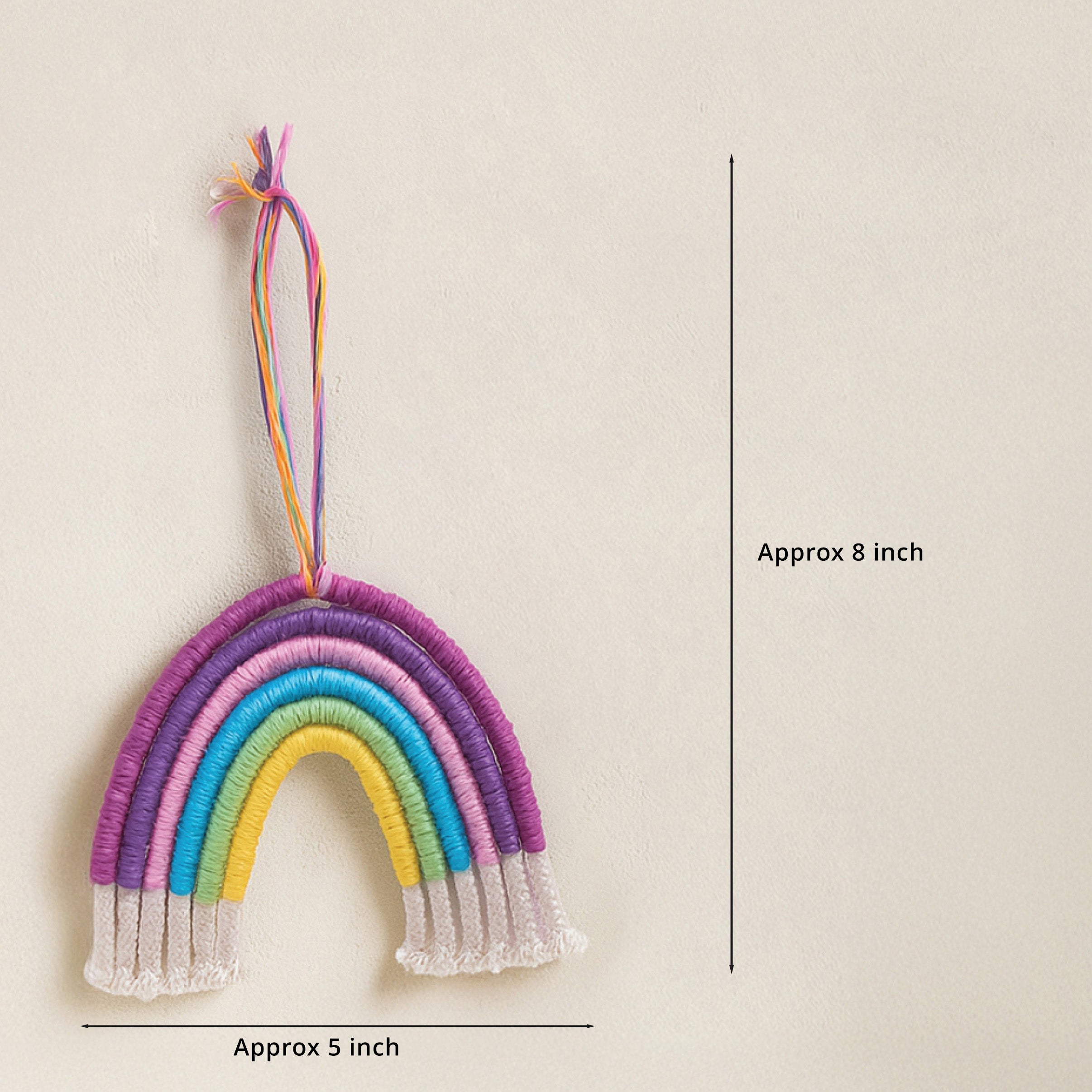 DIY Macrame Rainbow Wall Decor Box