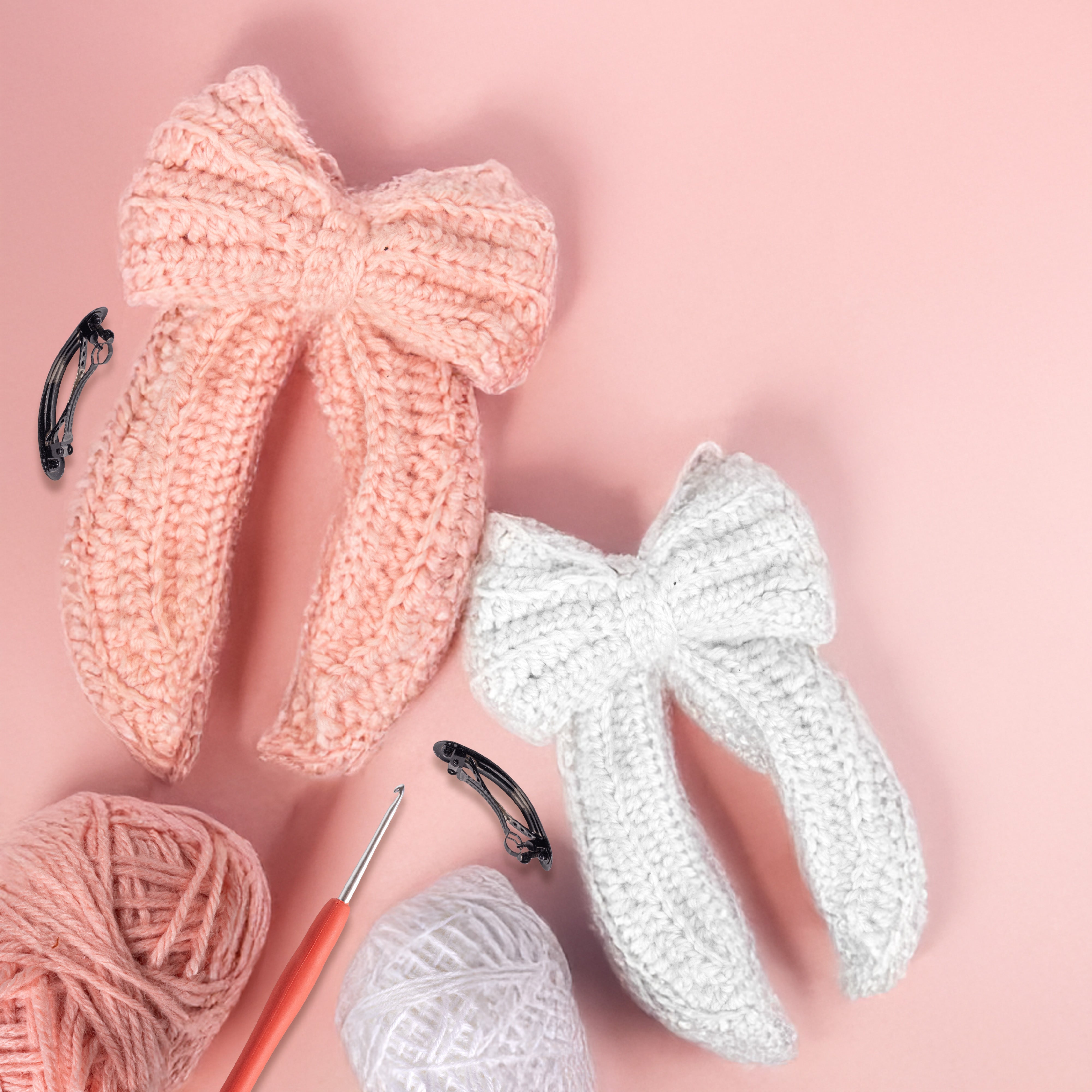 DIY Make Your Own Crochet Bow Hair Clips Box