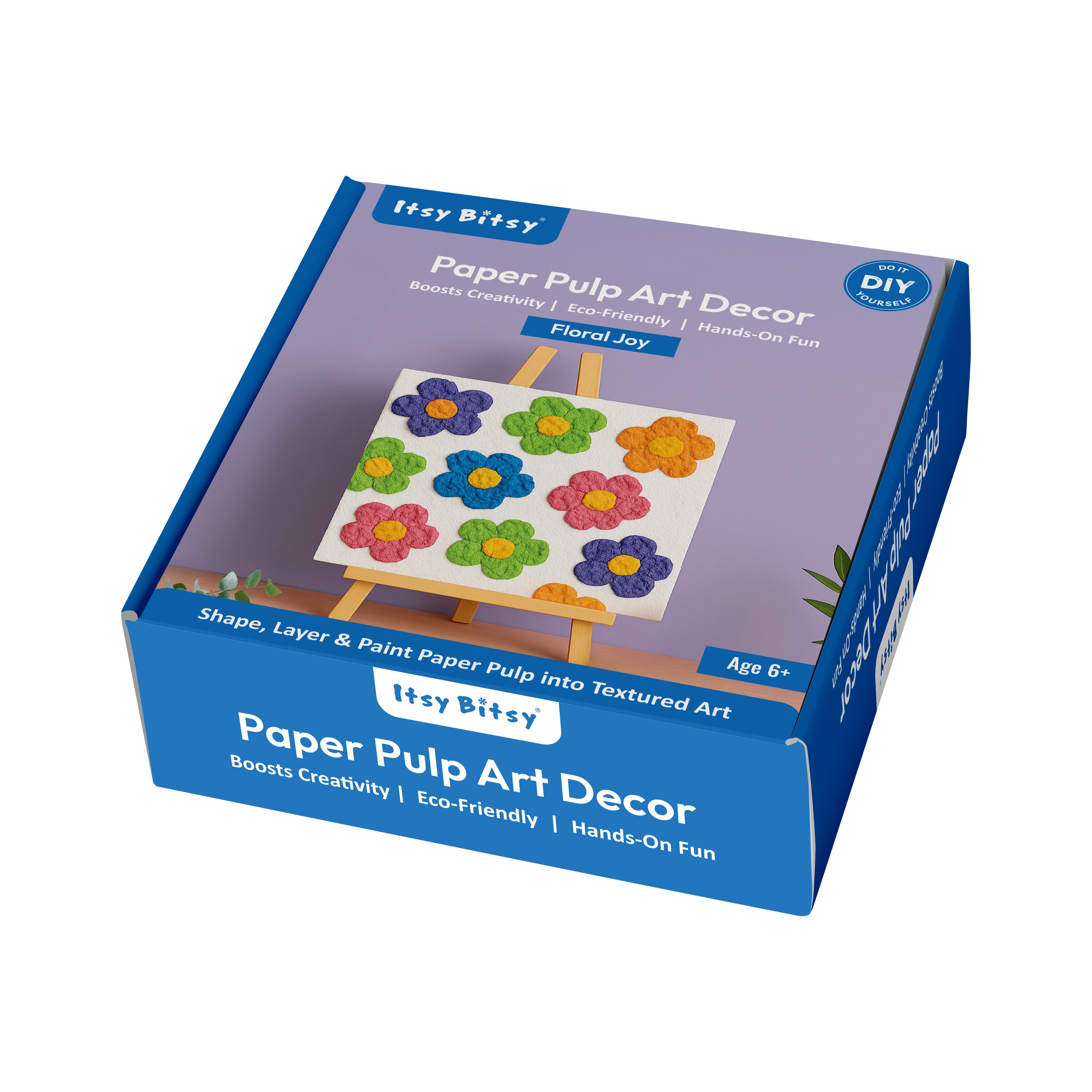 DIY Paper Pulp Art Decor Floral Joy Box