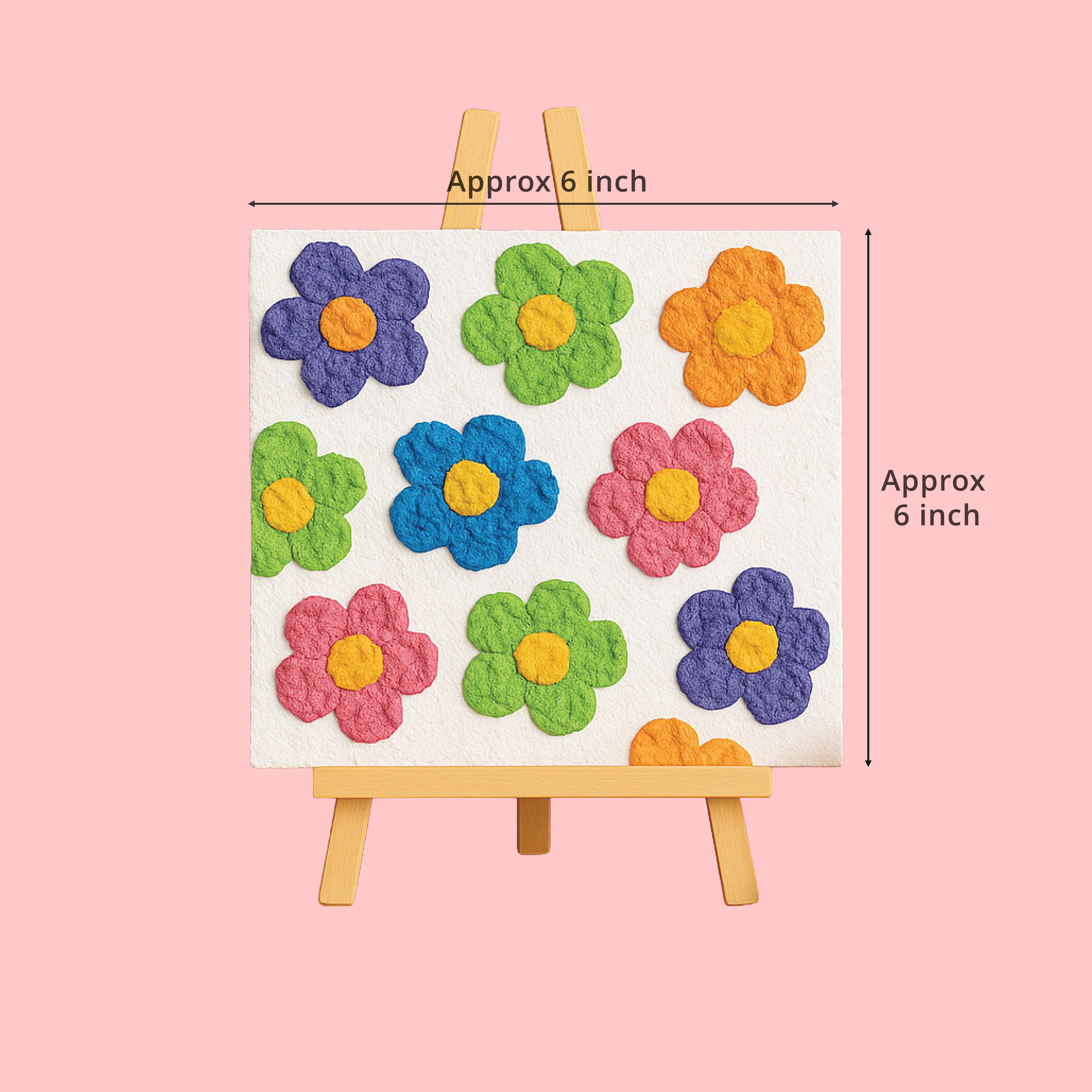 DIY Paper Pulp Art Decor Floral Joy Box