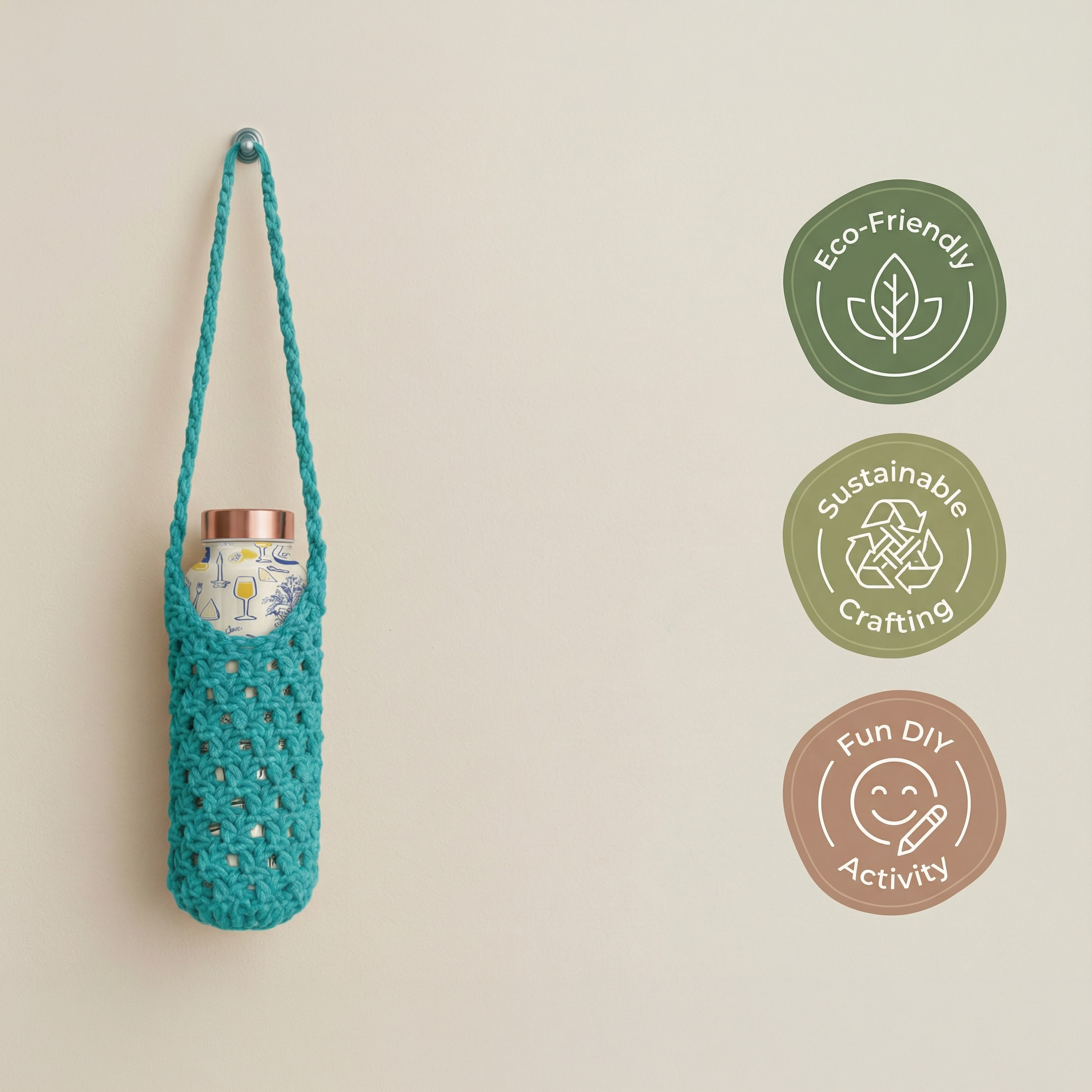 DIY Carry Along Macrame Bottle Holder Box