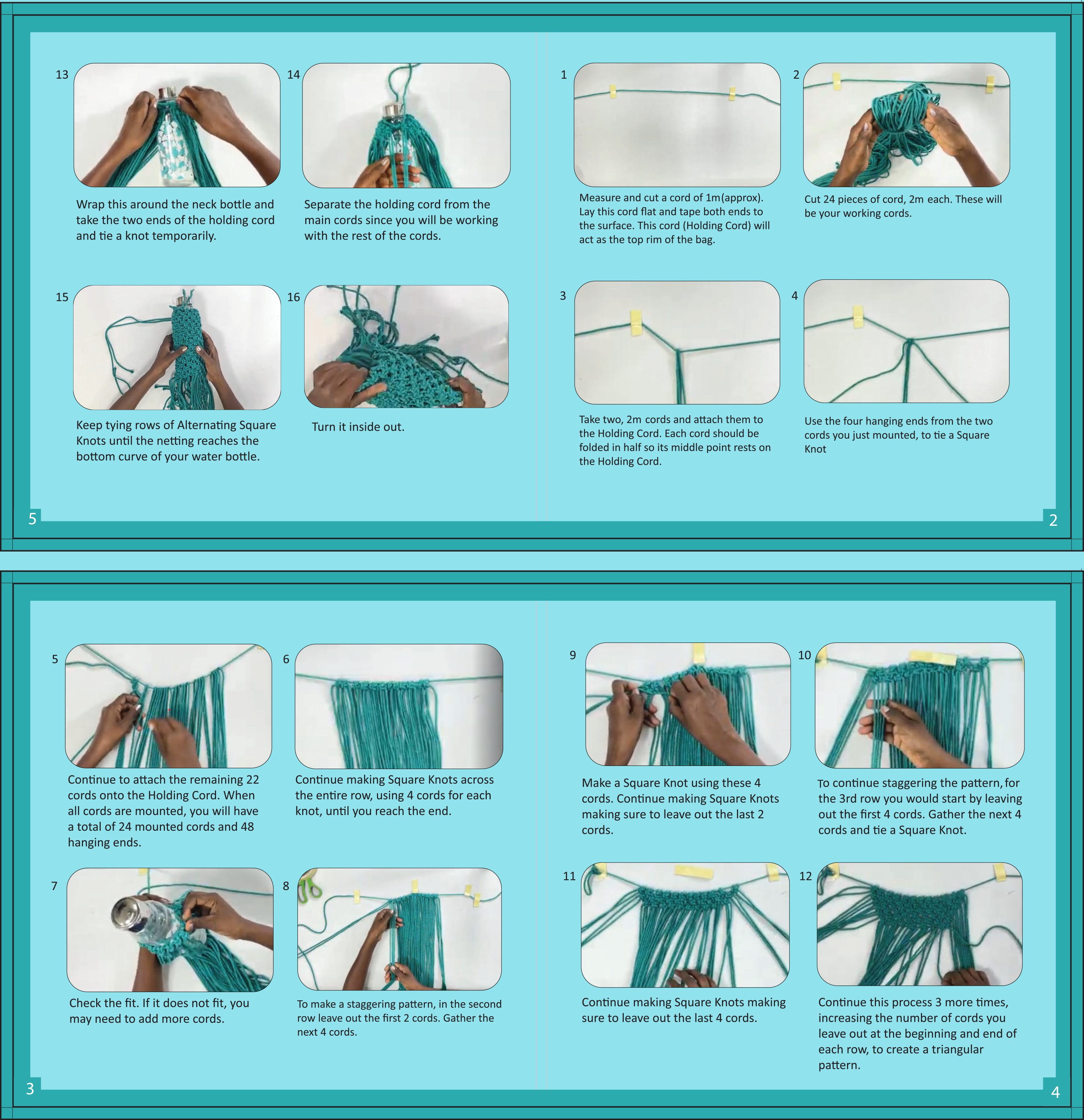 DIY Carry Along Macrame Bottle Holder Box