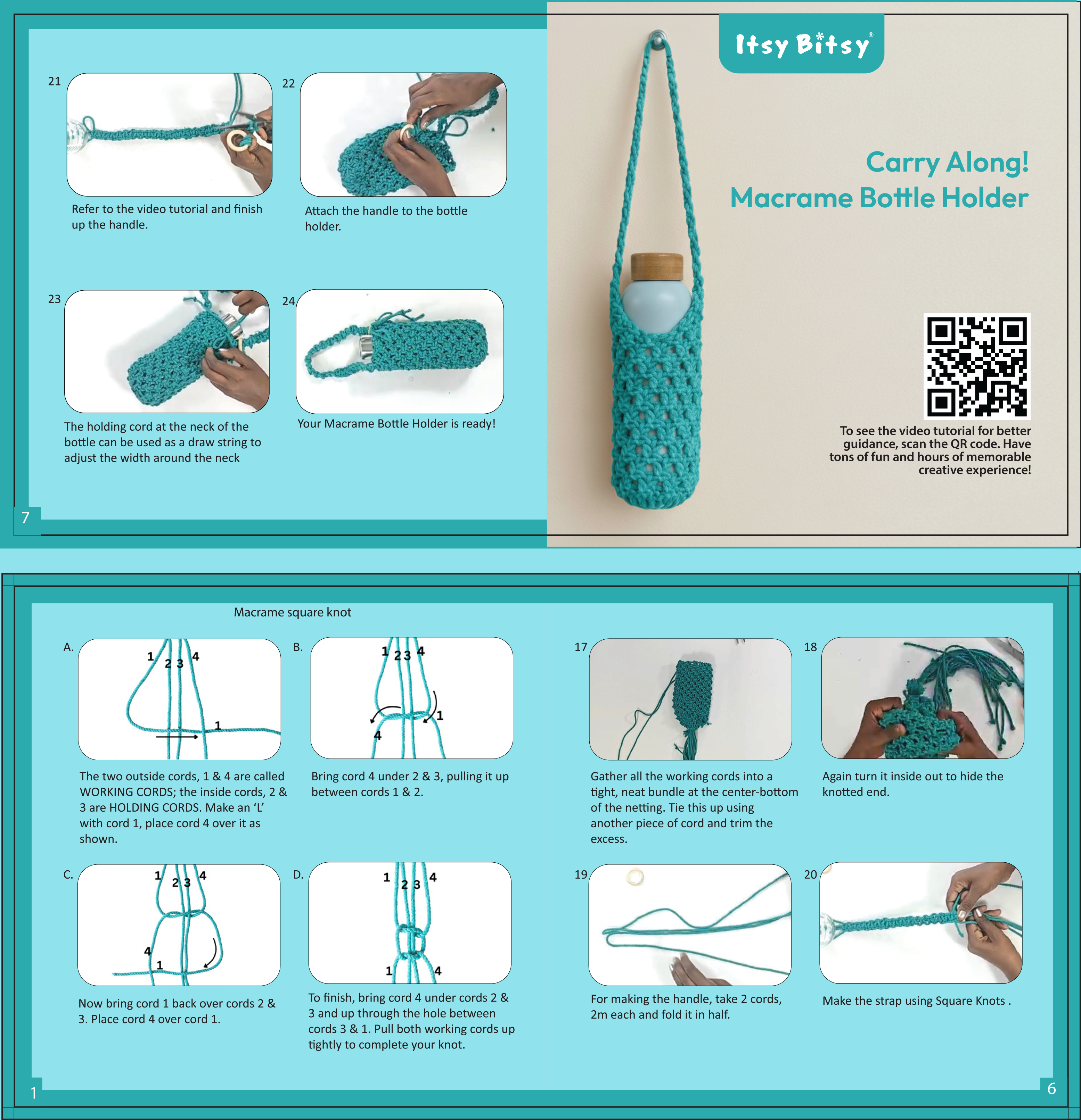 DIY Carry Along Macrame Bottle Holder Box