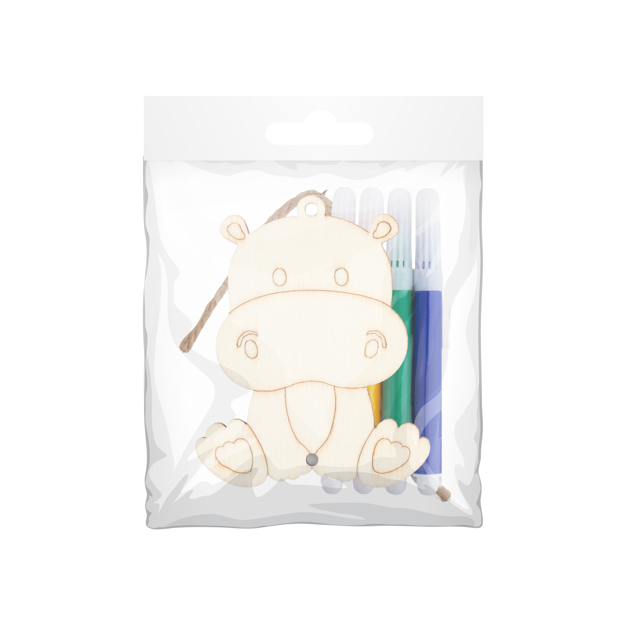 DIY MDF Hanging with sketch Hippo