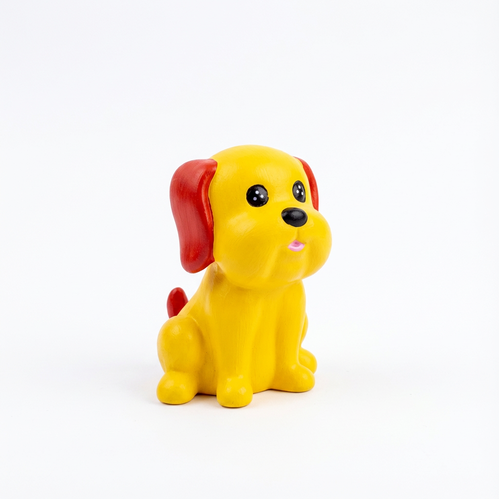 Silicone LED Night Lamp with Acrylic Paint and Brush Puppy 11.5 x8.6cm