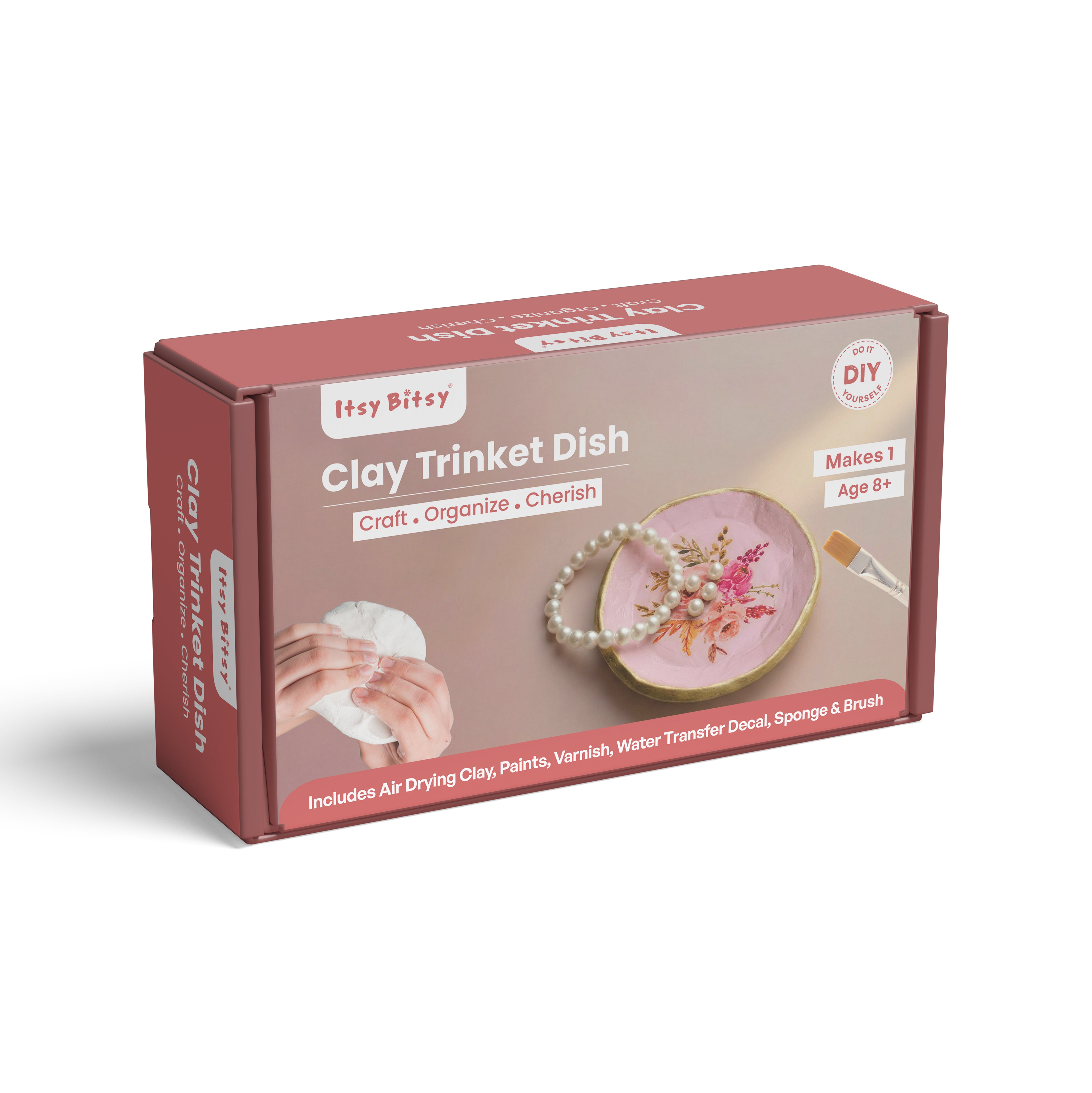 DIY Clay Trinket Dish Kit Rose Blush BOX