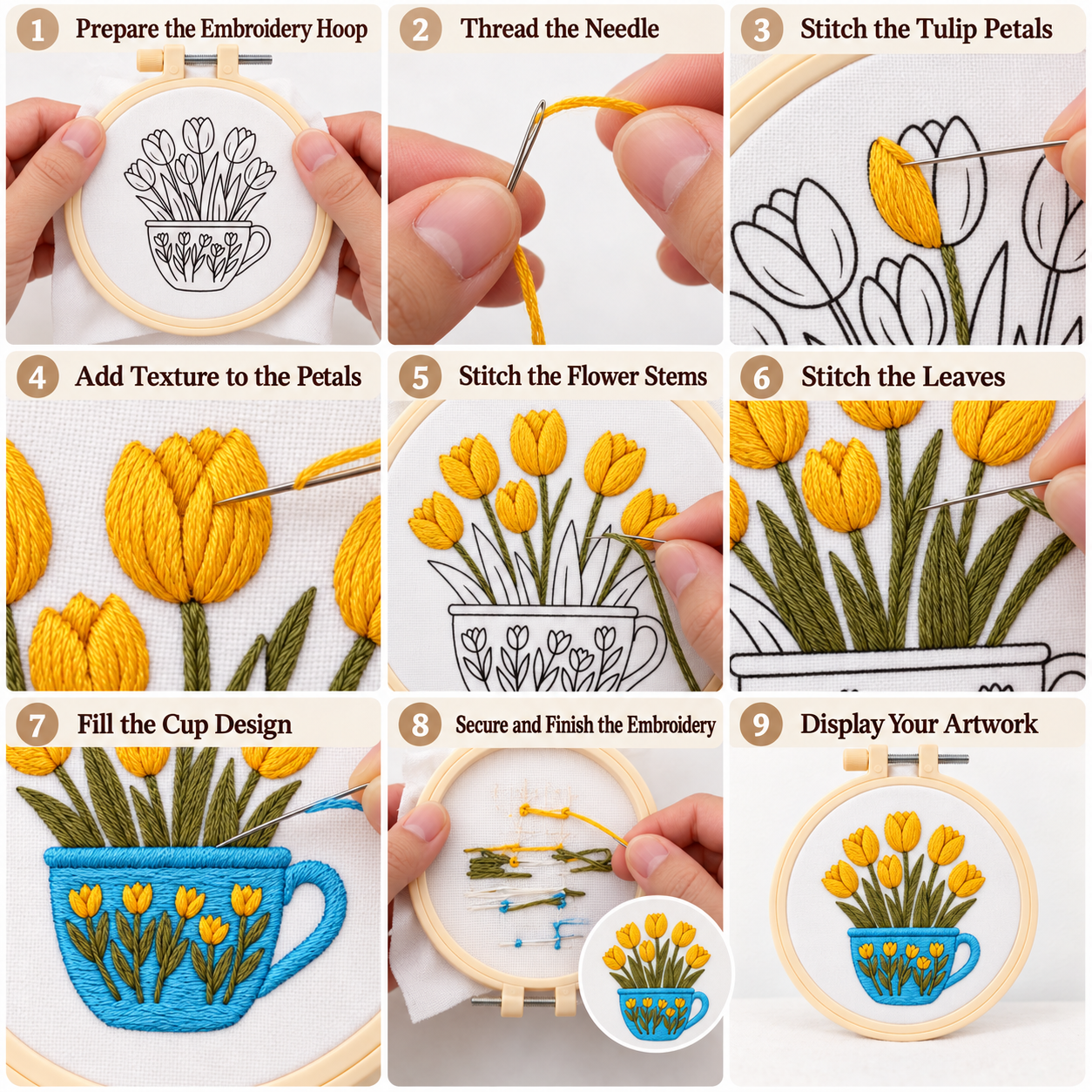DIY Embroidery Decor Kit Makes 2 BOX