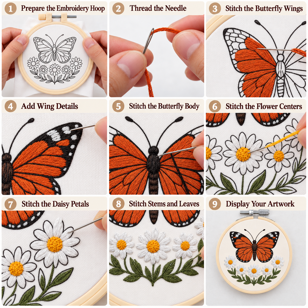 DIY Embroidery Decor Kit Makes 2 BOX