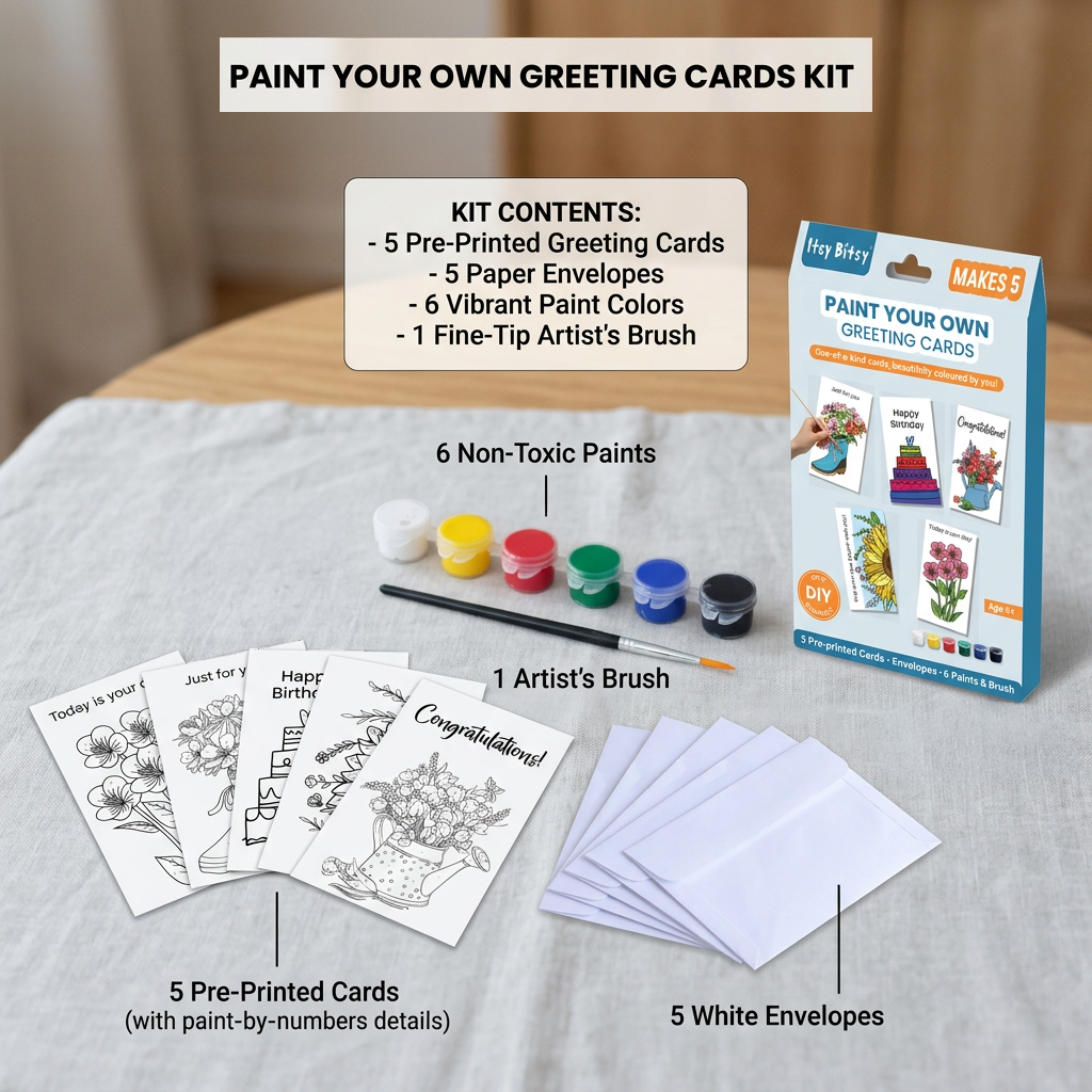 DIY Paint Your Own Greeting Cards Makes 5 BOX