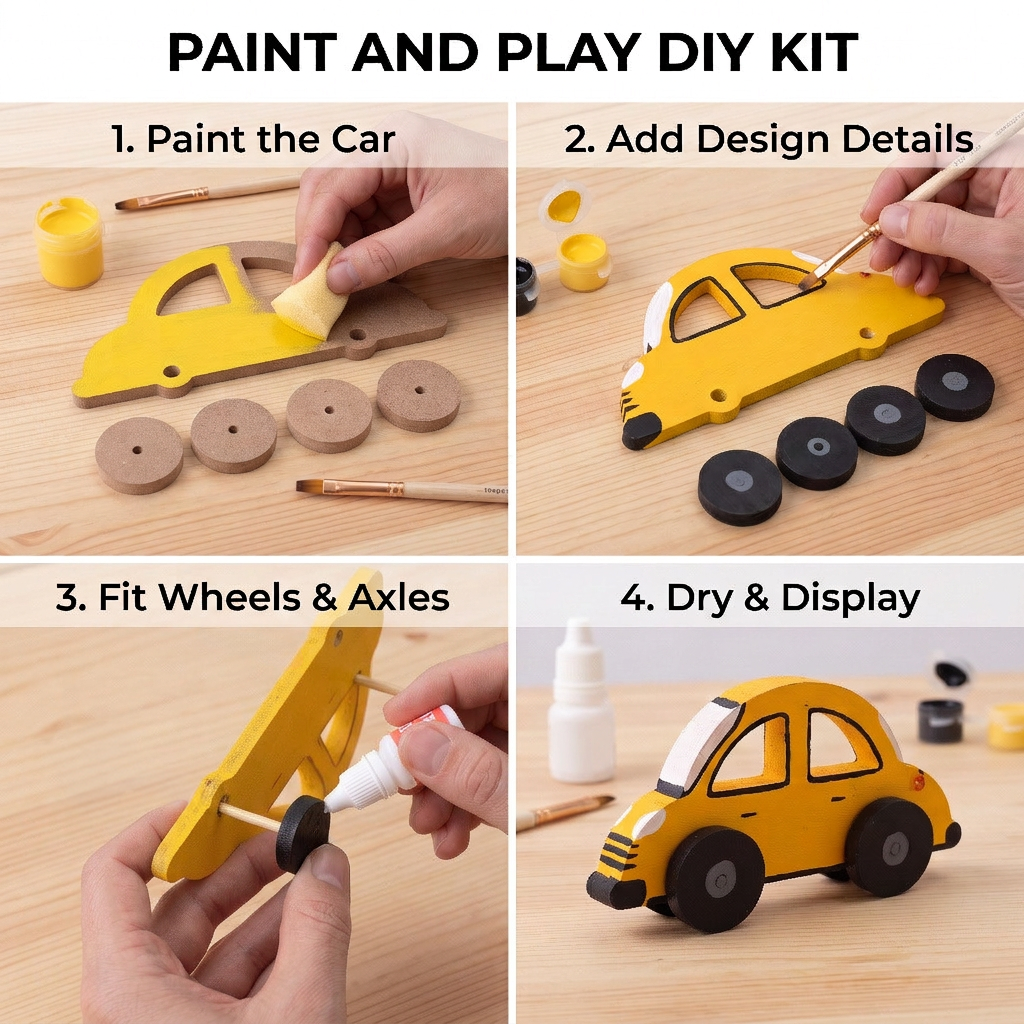 DIY Paint And Play Kit Car BOX