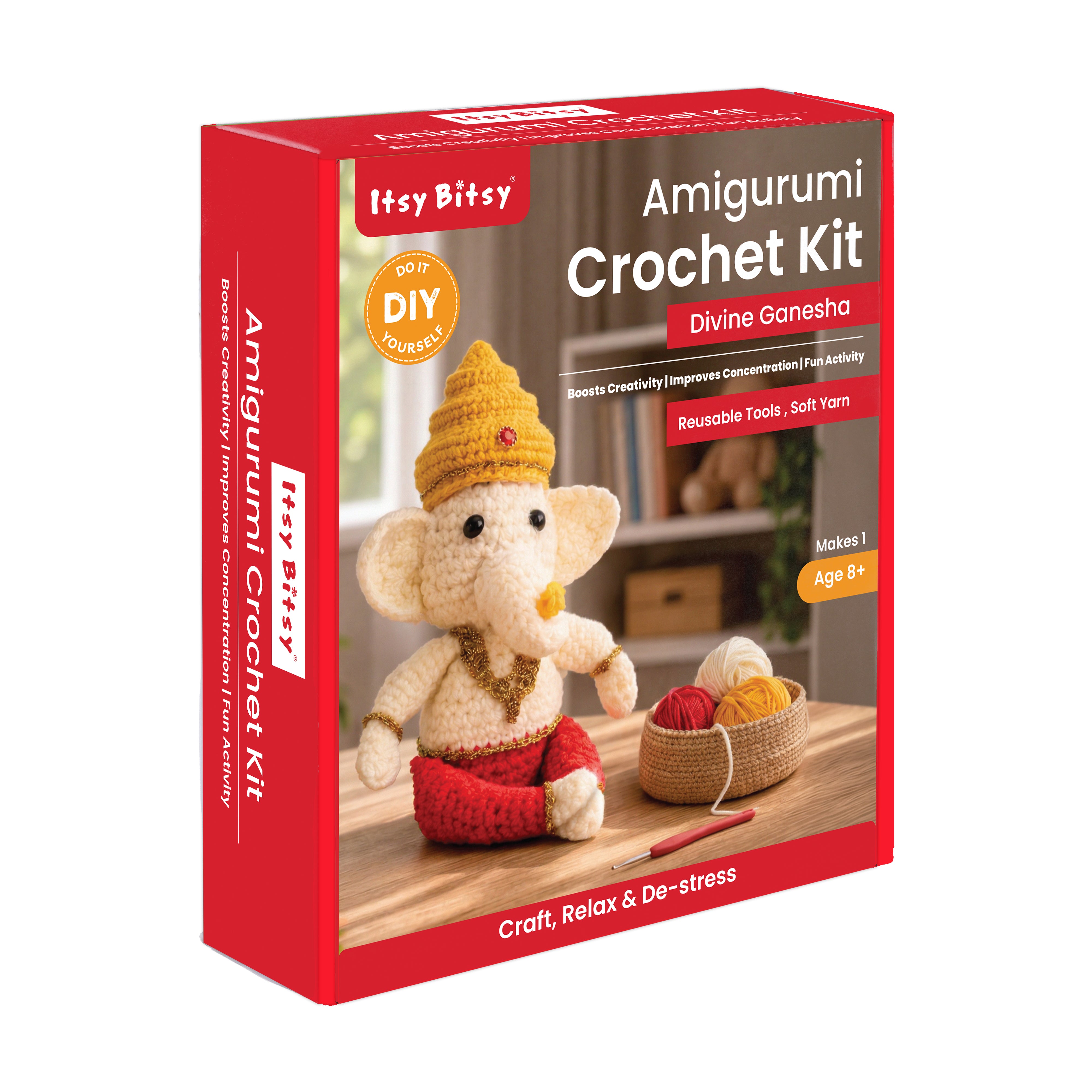 DIY Amigurumi Chrochet Kit Ganesha 1 BOX