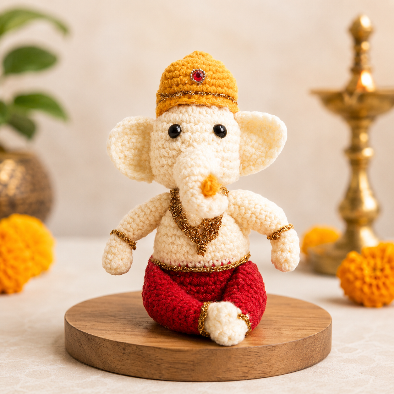 DIY Amigurumi Chrochet Kit Ganesha 1 BOX