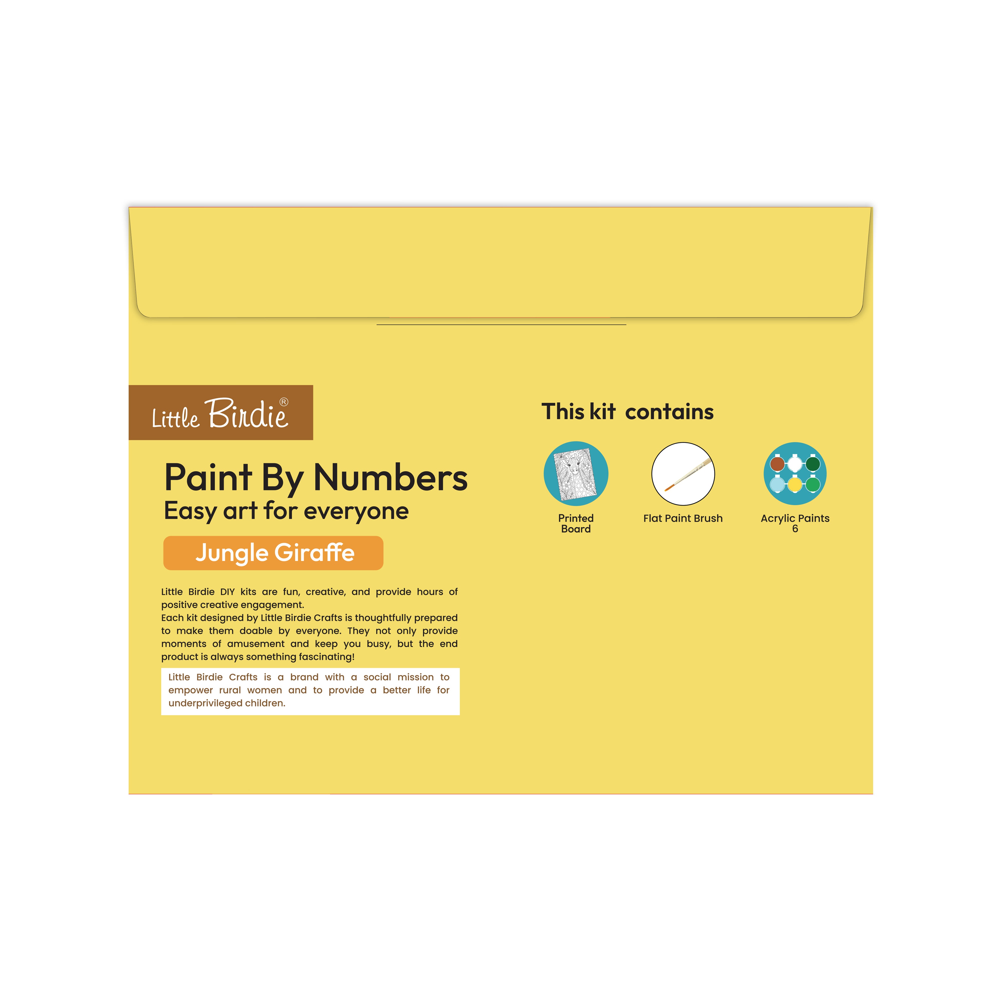 DIY Paint By Numbers Kit Jungle Giraffe 8 X 10 inch 1pc