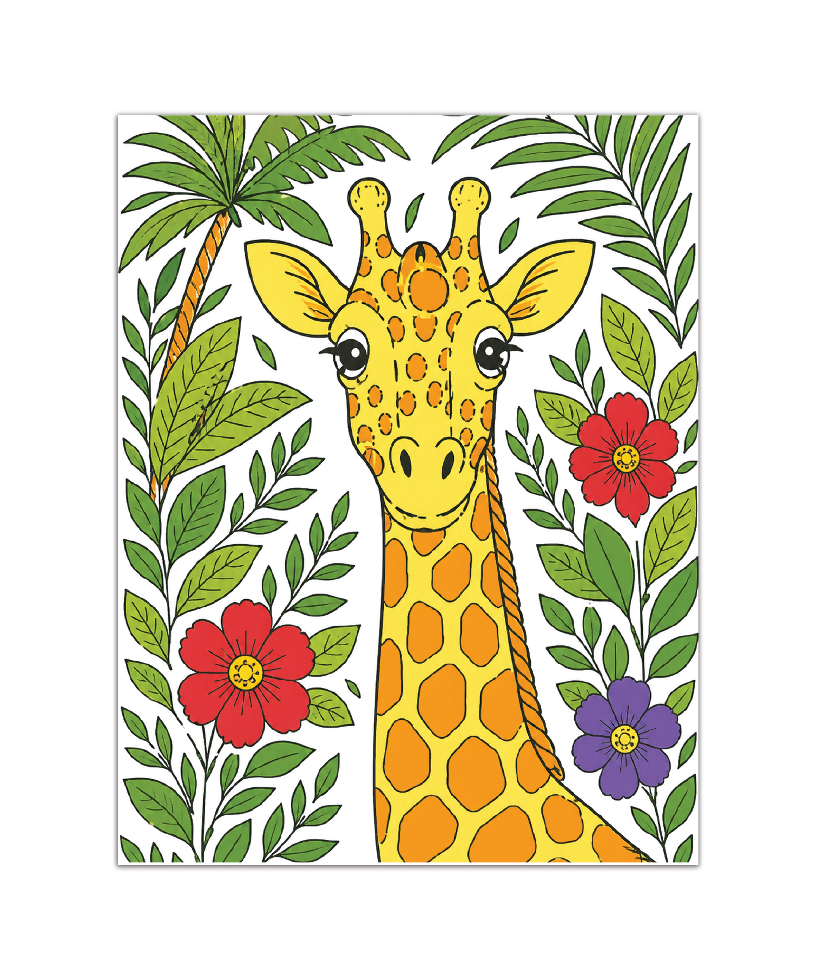 DIY Paint By Numbers Kit Jungle Giraffe 8 X 10 inch 1pc