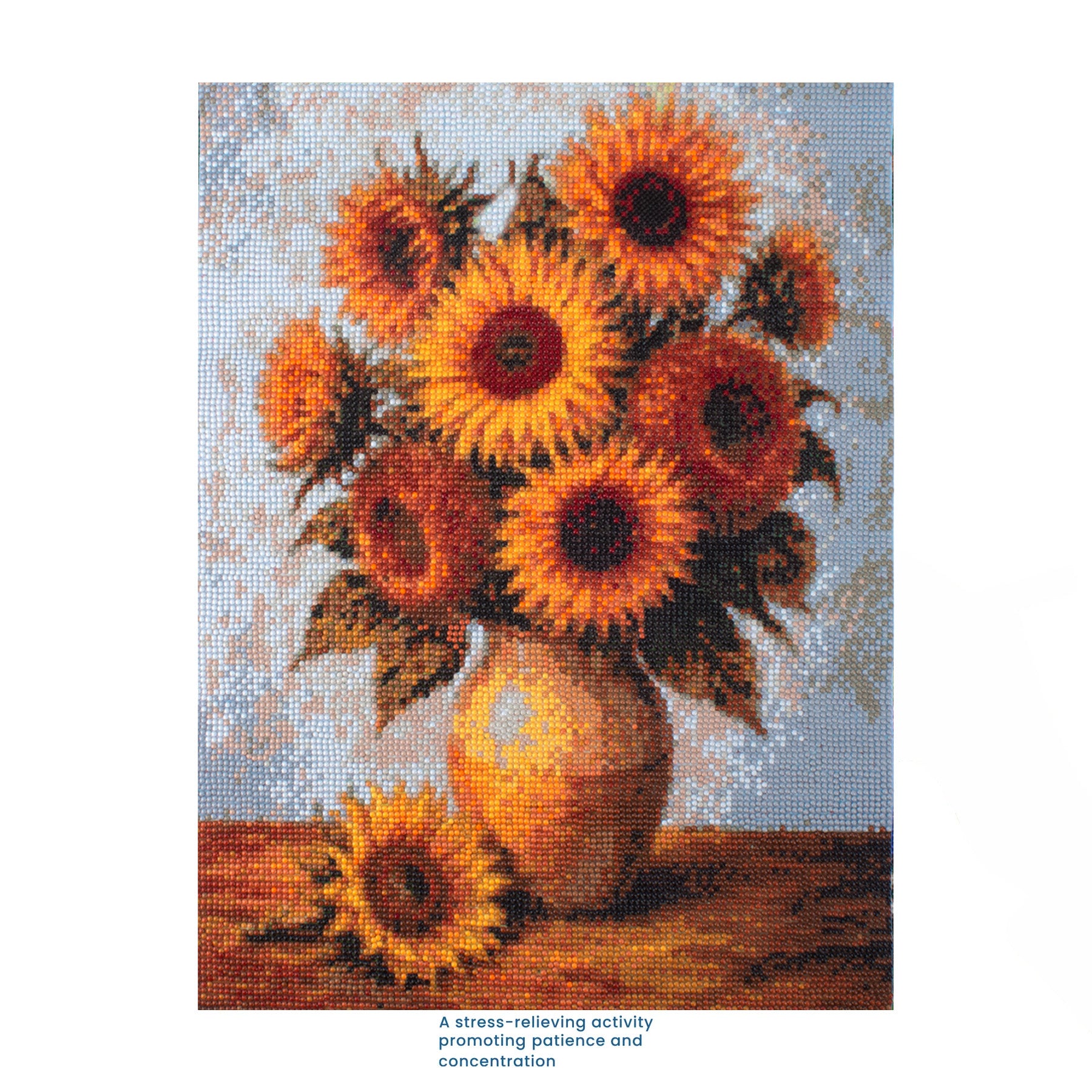 5D Diamond Painting Kit Sunflower Vase 40 X 50cm 1pc Acetate Box