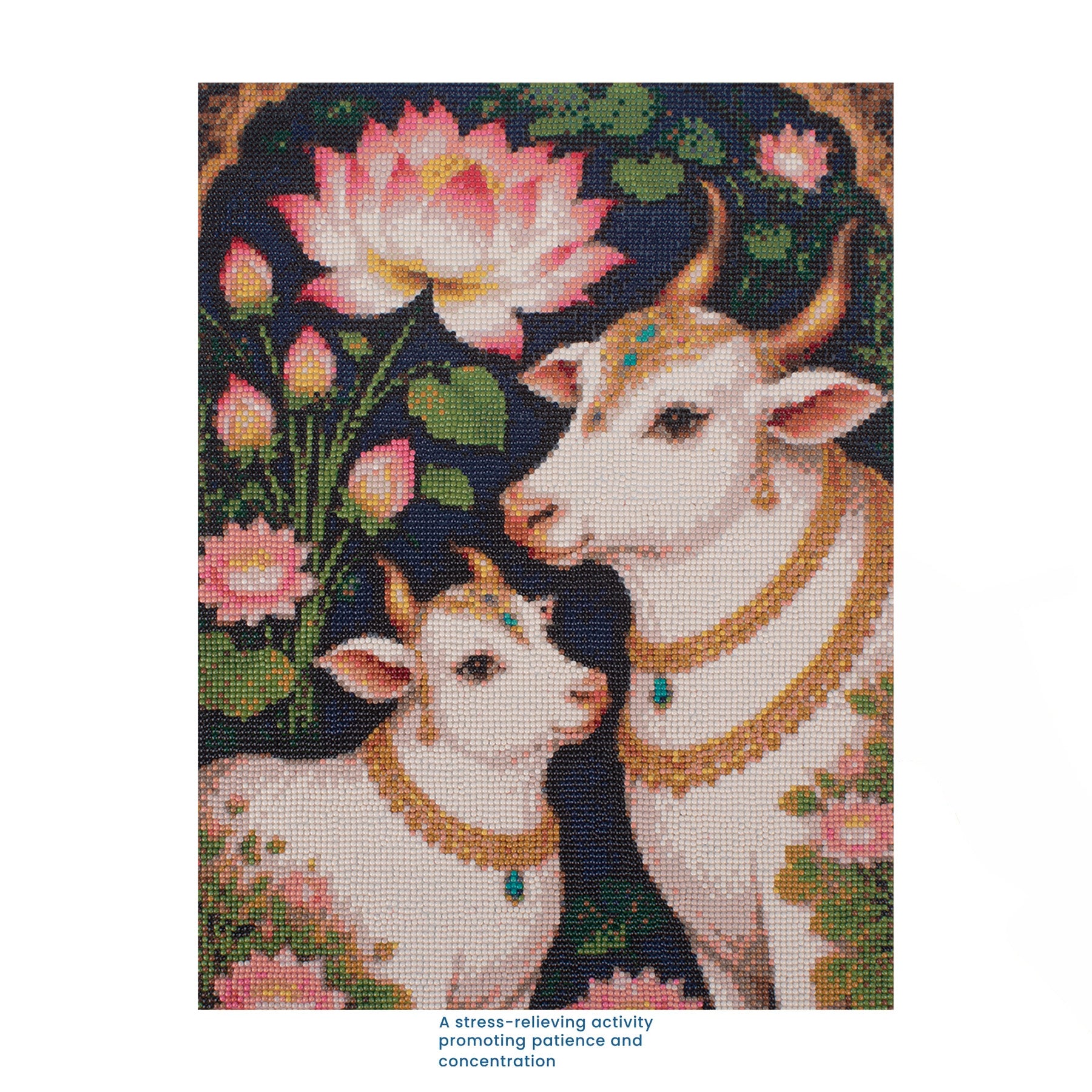 5D Diamond Painting Kit Cow and Calf 40 X 50cm 1pc Acetate Box