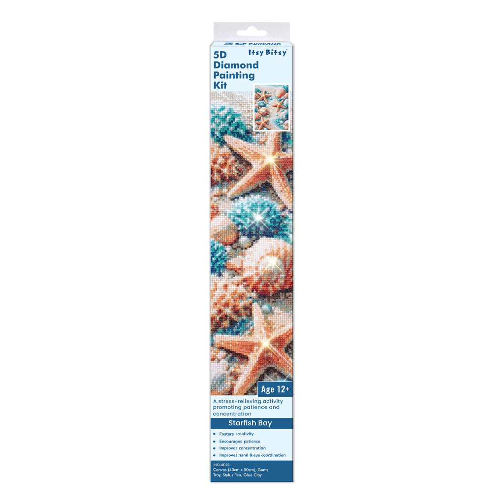 5D Diamond Painting Kit Starfish Bay 40 X 50cm 1pc Acetate Box