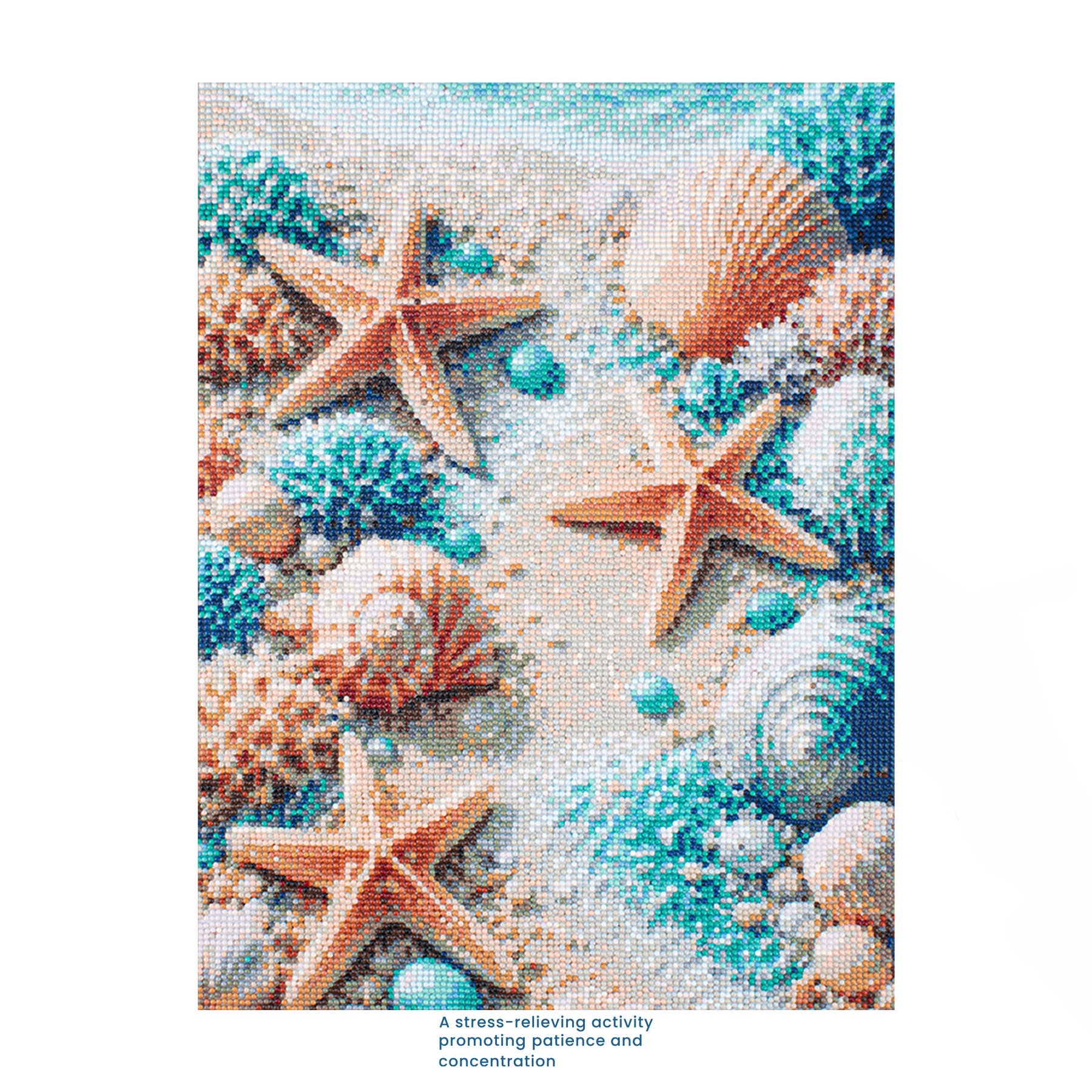 5D Diamond Painting Kit Starfish Bay 40 X 50cm 1pc Acetate Box