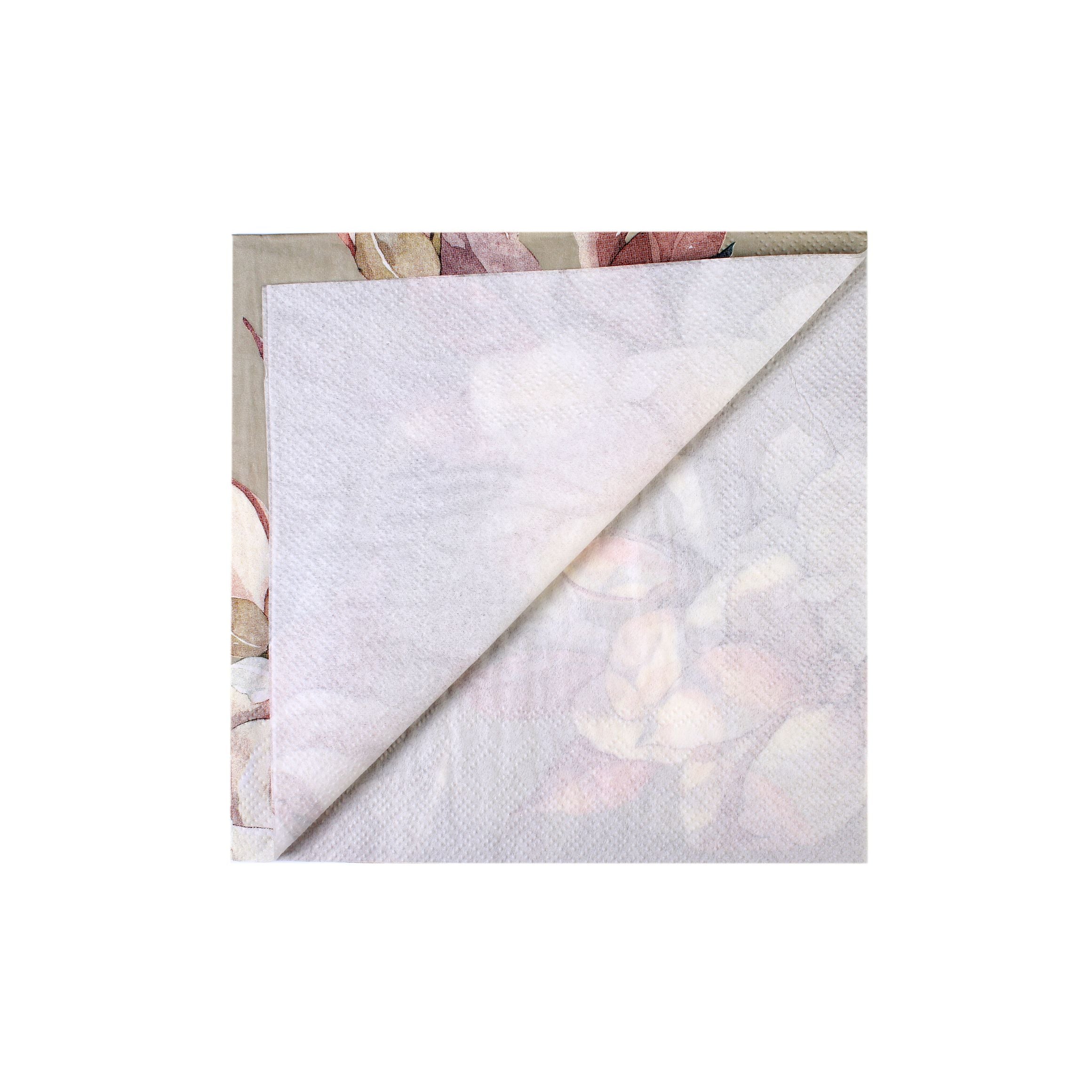Decoupage Napkin Sweet Gardenia - Fawn 13 X 13Inch 3Ply 1Pc Pb Ib