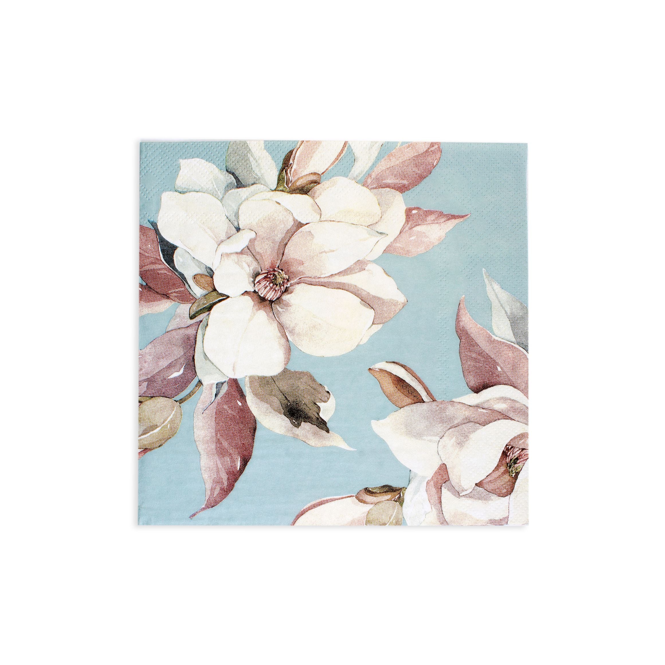Decoupage Napkin Sweet Gardenia- Blue 13 X 13Inch 3Ply 1Pc Pb Ib