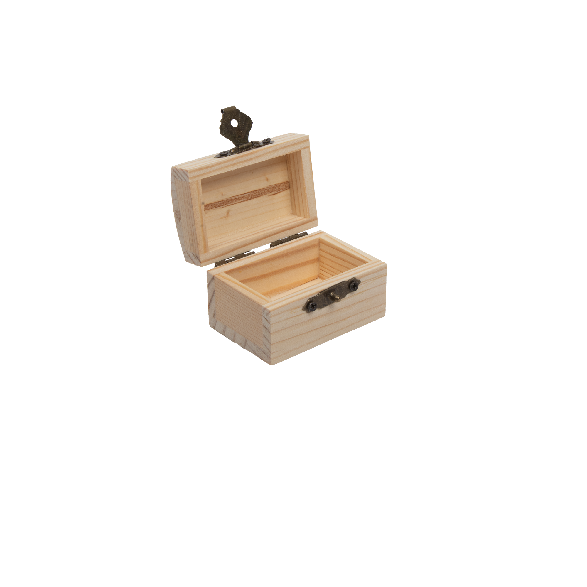 Pinewood Box with Metal Latch Rectangular L2.3 x W1.5 x H1.5 1pc