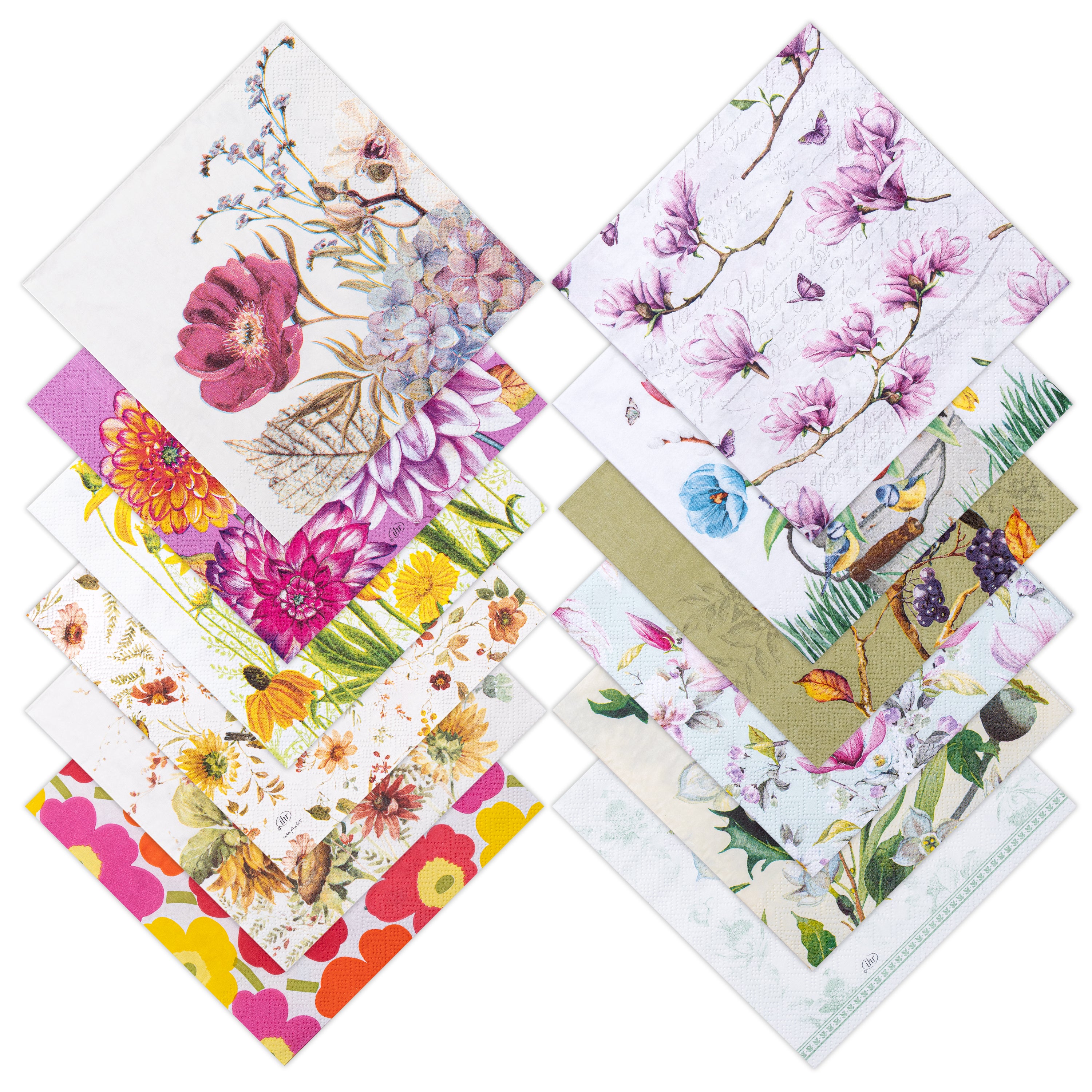 Decoupage Napkin Daffodils and Tulips 13 X 13inch 3PLY 1pc