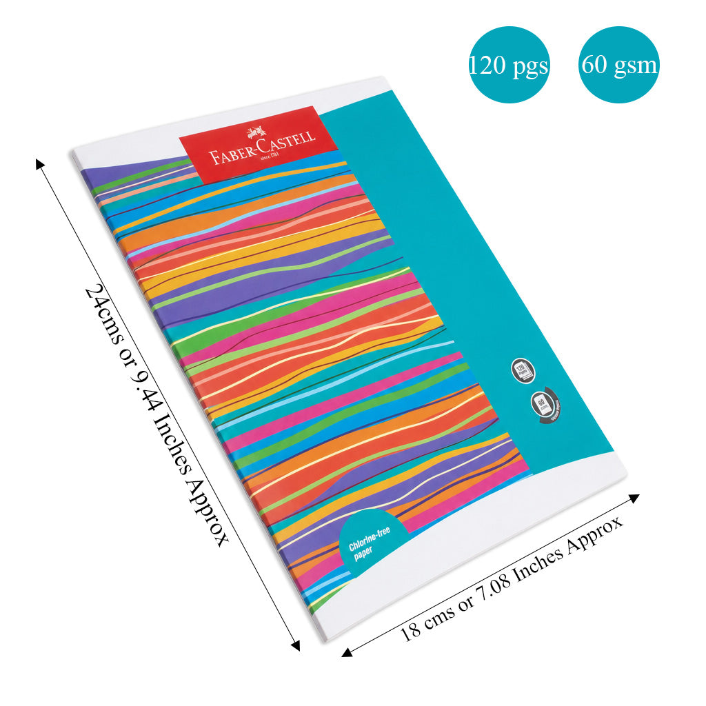 Faber-Castell Long Notebook 18 x 24 cm Unruled 120 pages Book