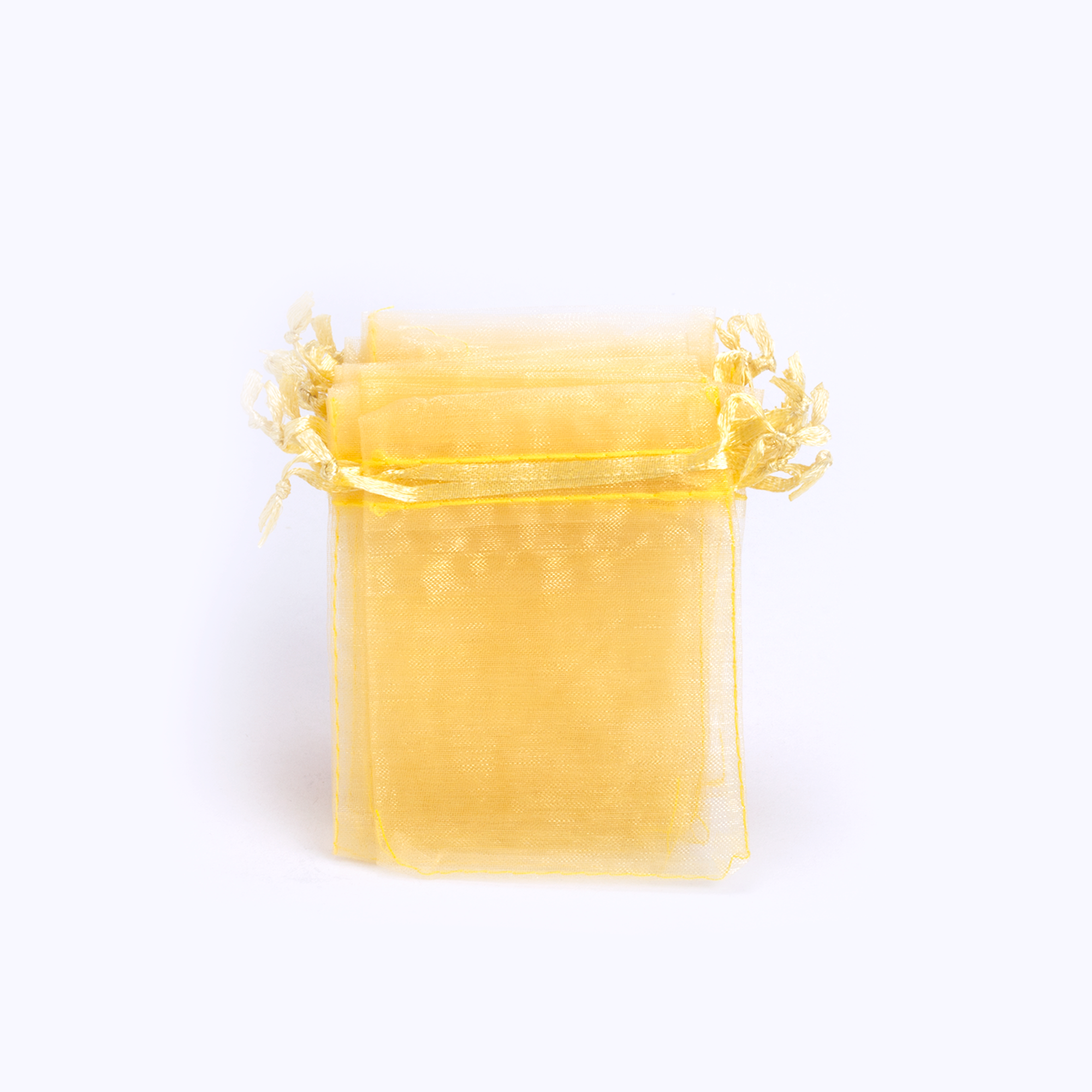 Organza drawstring Gift Bags Gold 7x9cm 12pcs pack