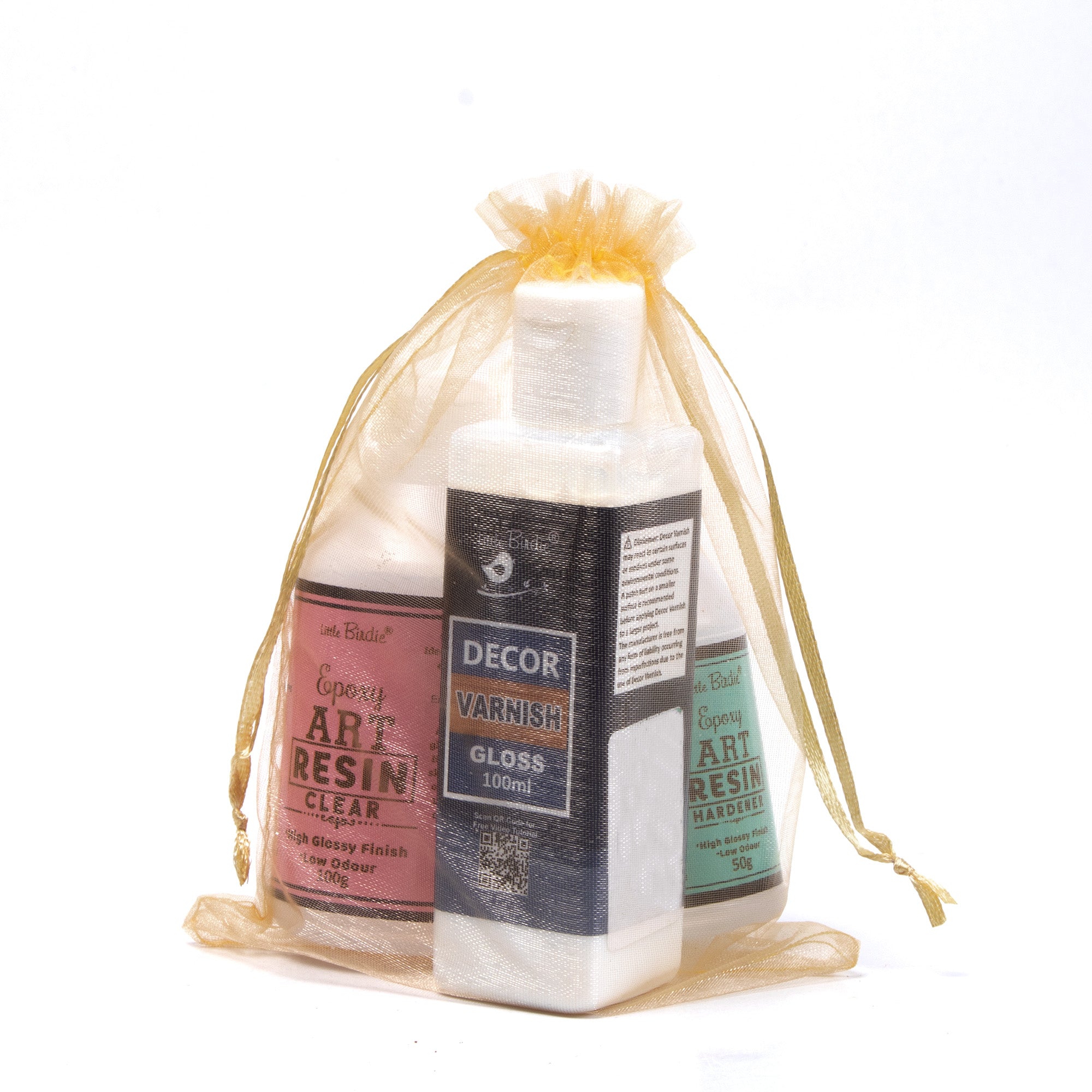 Organza Drawstring Gift Bags Gold 13x18cm 12pcs pack