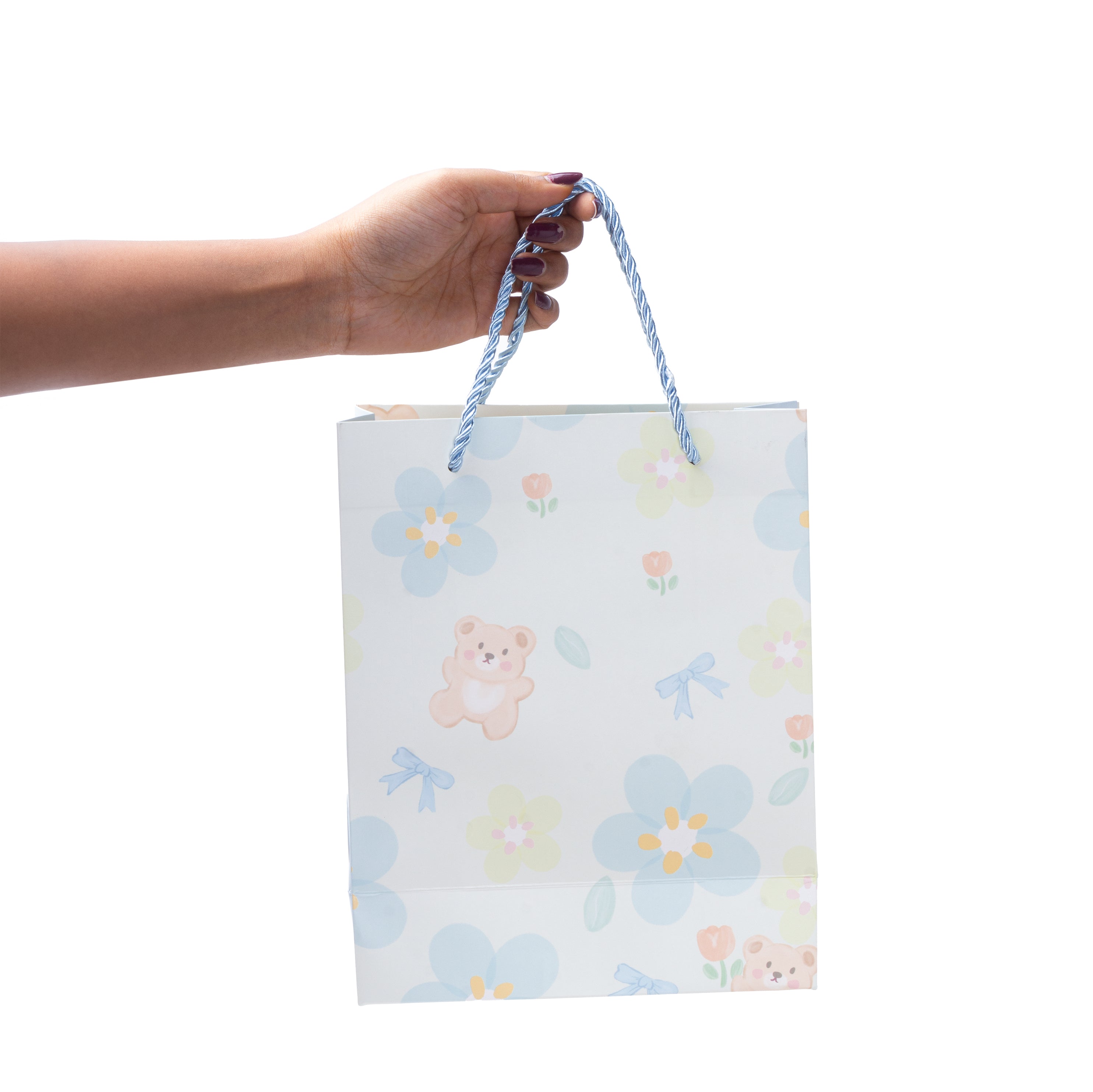 Paper Gift Bag Teddy Delight 7.5x9.5inch 1pc