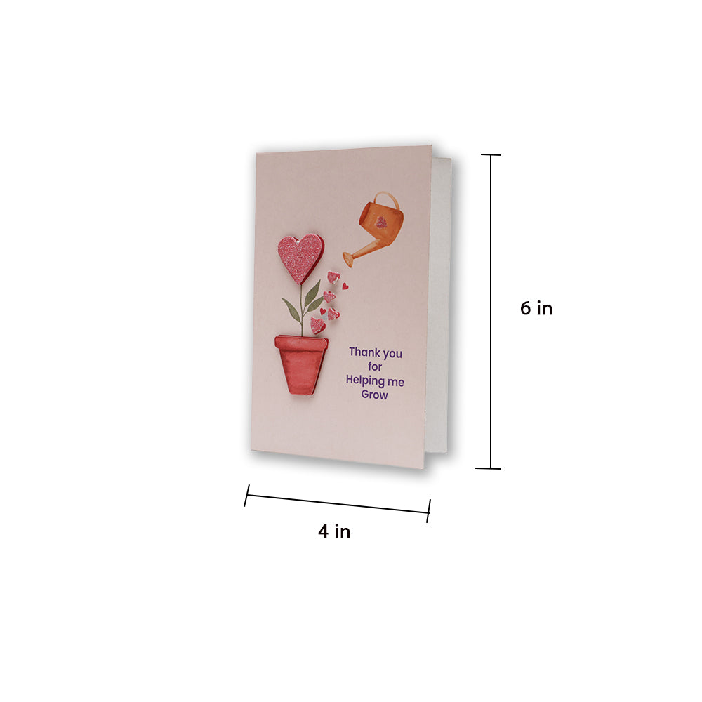 Greeting Card & Envelope Helping Me Grow 4 X 6 inch